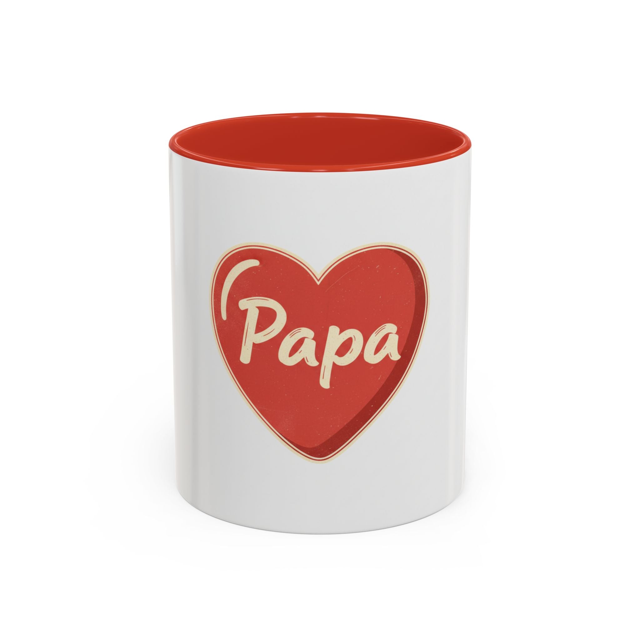 Papa Heart Accent Coffee Mug — Father’s Day Gift, 11/15oz