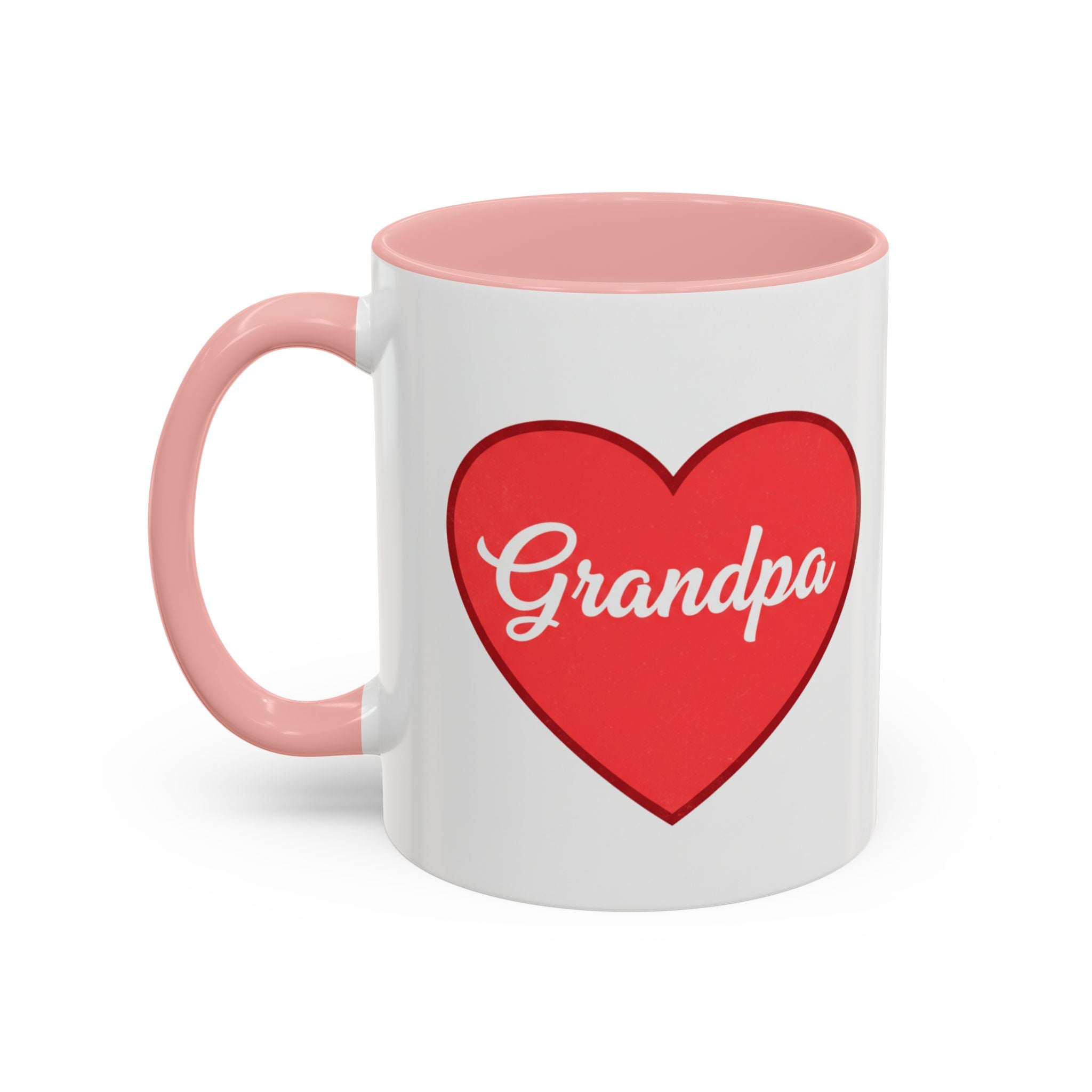 Grandpa Heart Accent Coffee Mug — 11/15oz Gift for Grandfather, Father’s Day & Birthday