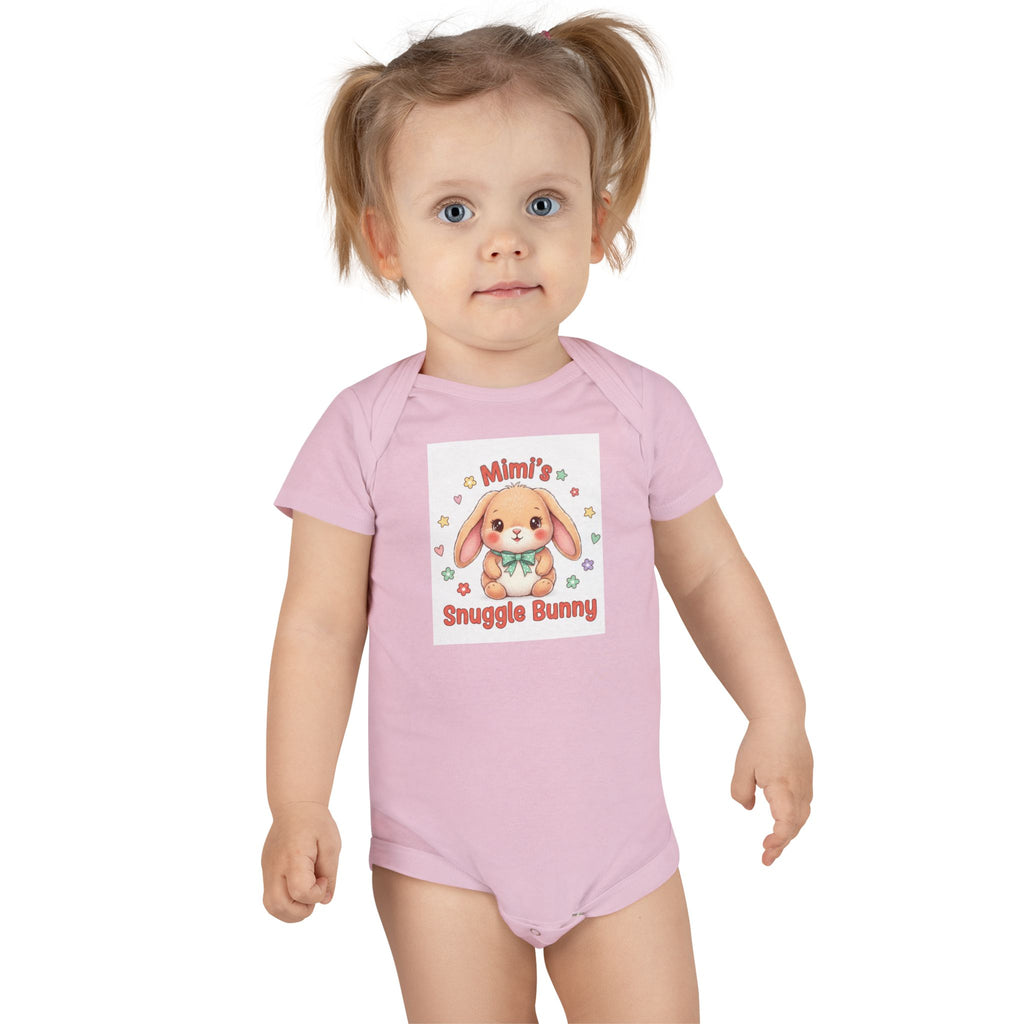 Mimi's Snuggle Bunny Baby Onesie, Cute Bunny Illustration | Mimi's Snuggle Bunny