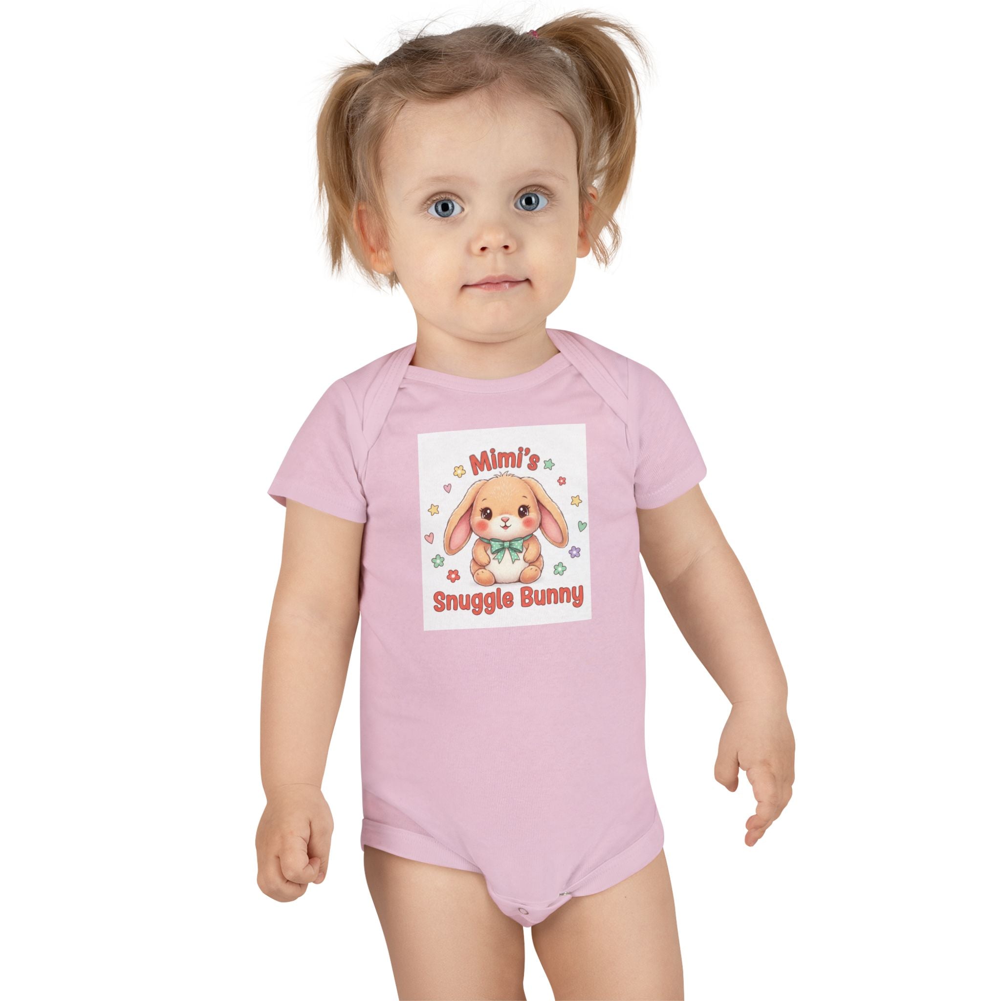 Mimi's Snuggle Bunny Baby Onesie, Cute Bunny Illustration | Mimi's Snuggle Bunny