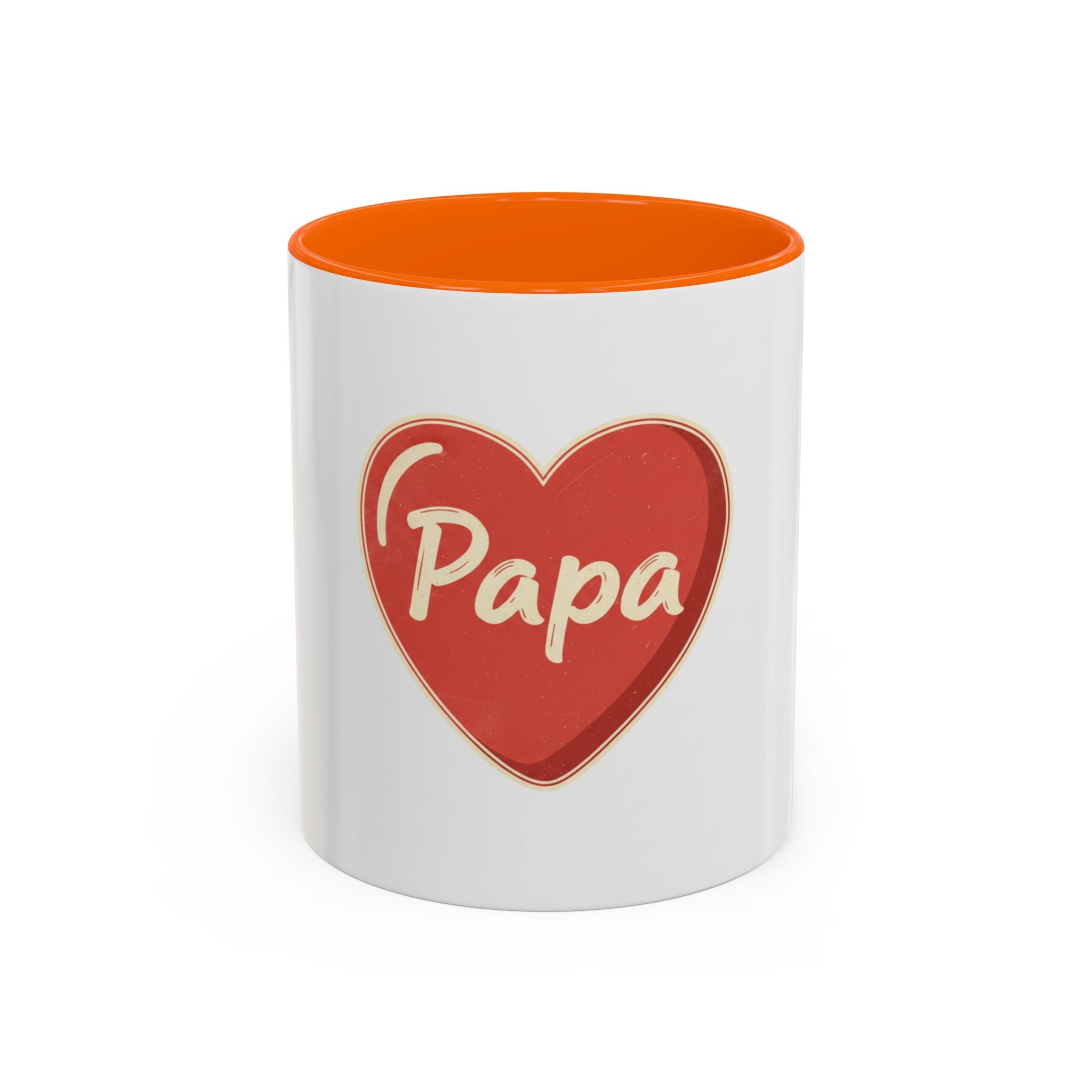 Papa Heart Accent Coffee Mug — Father’s Day Gift, 11/15oz