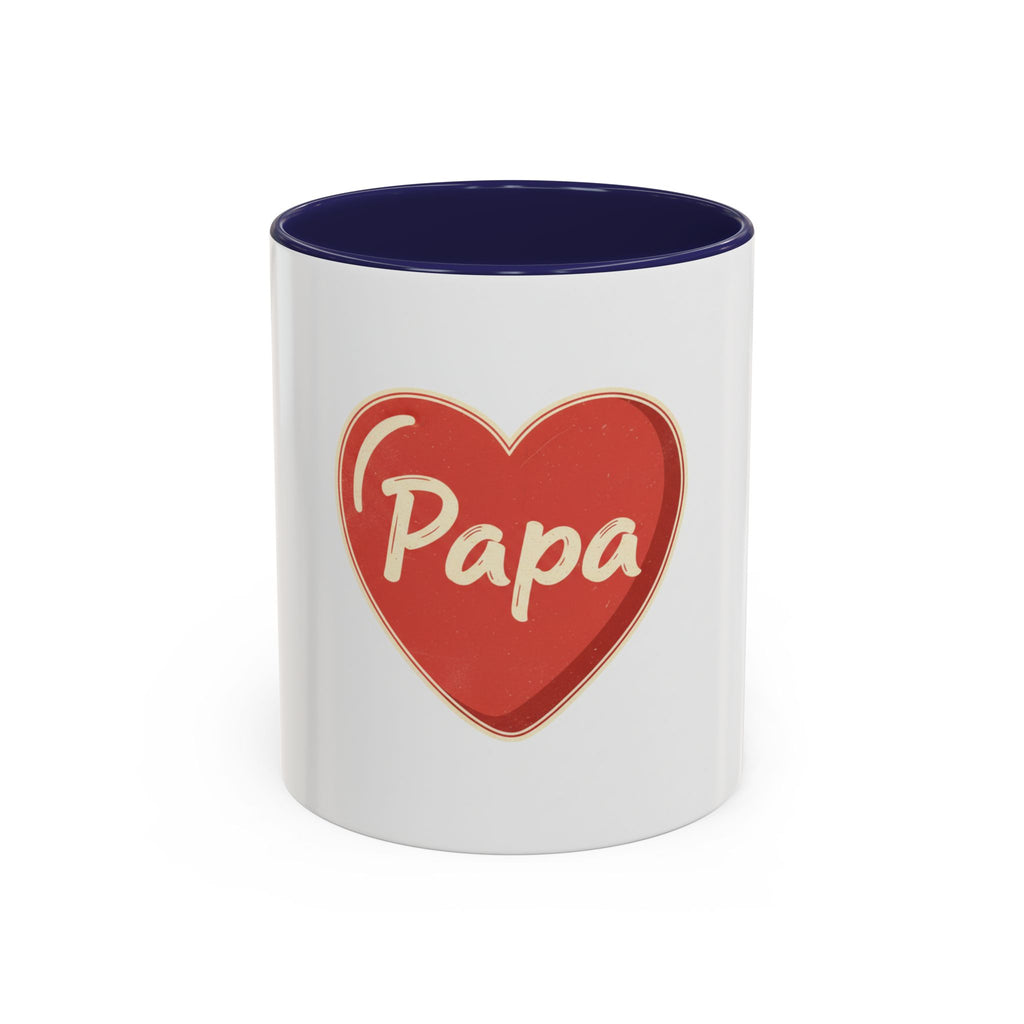 Papa Heart Accent Coffee Mug — Father’s Day Gift, 11/15oz