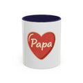 Papa Heart Accent Coffee Mug — Father’s Day Gift, 11/15oz