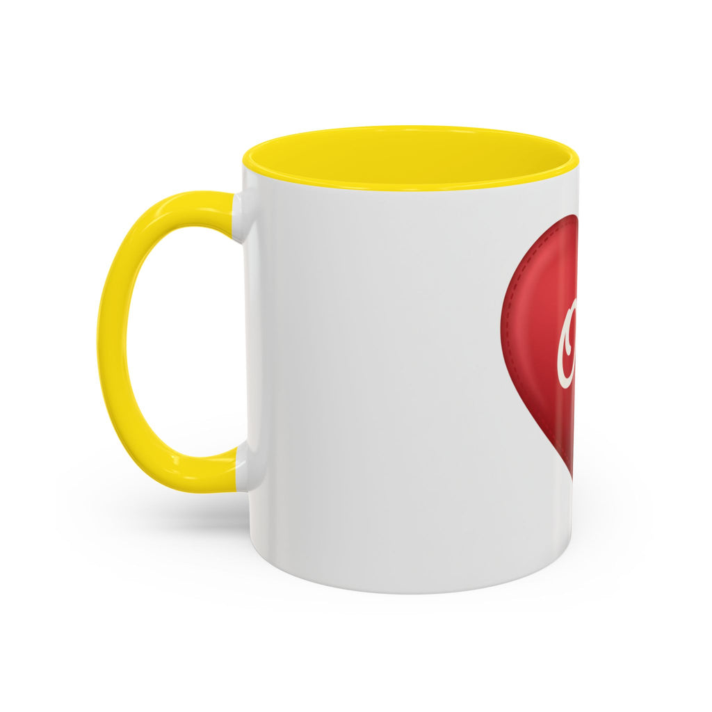 Opa Heart Coffee Mug – Accent Ceramic Mug for Grandpa, Father’s Day & Grandparent Gifts