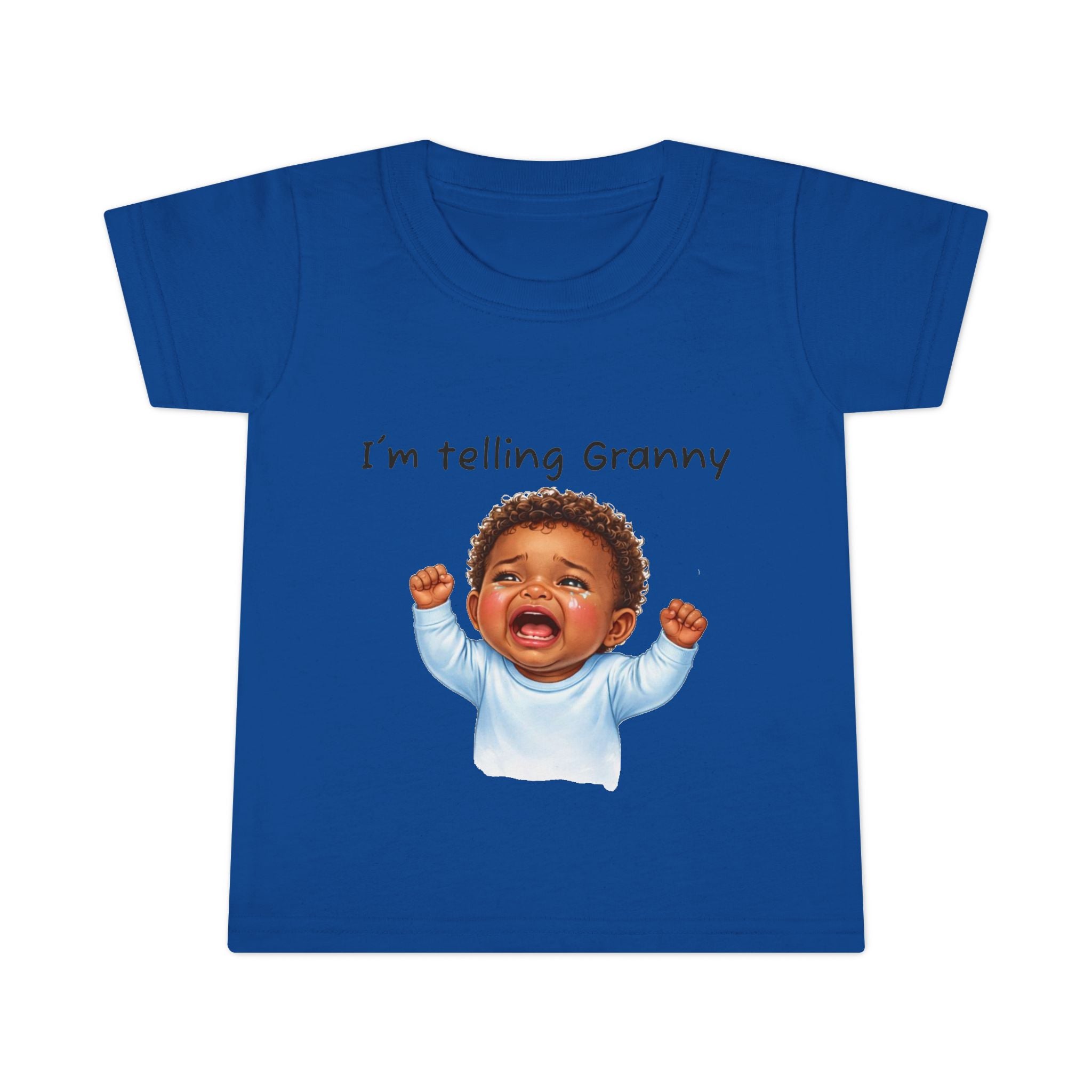 Toddler T-Shirt — Happy Baby Crying Face Graphic Tee (Cute Infant Emotion Shirt)