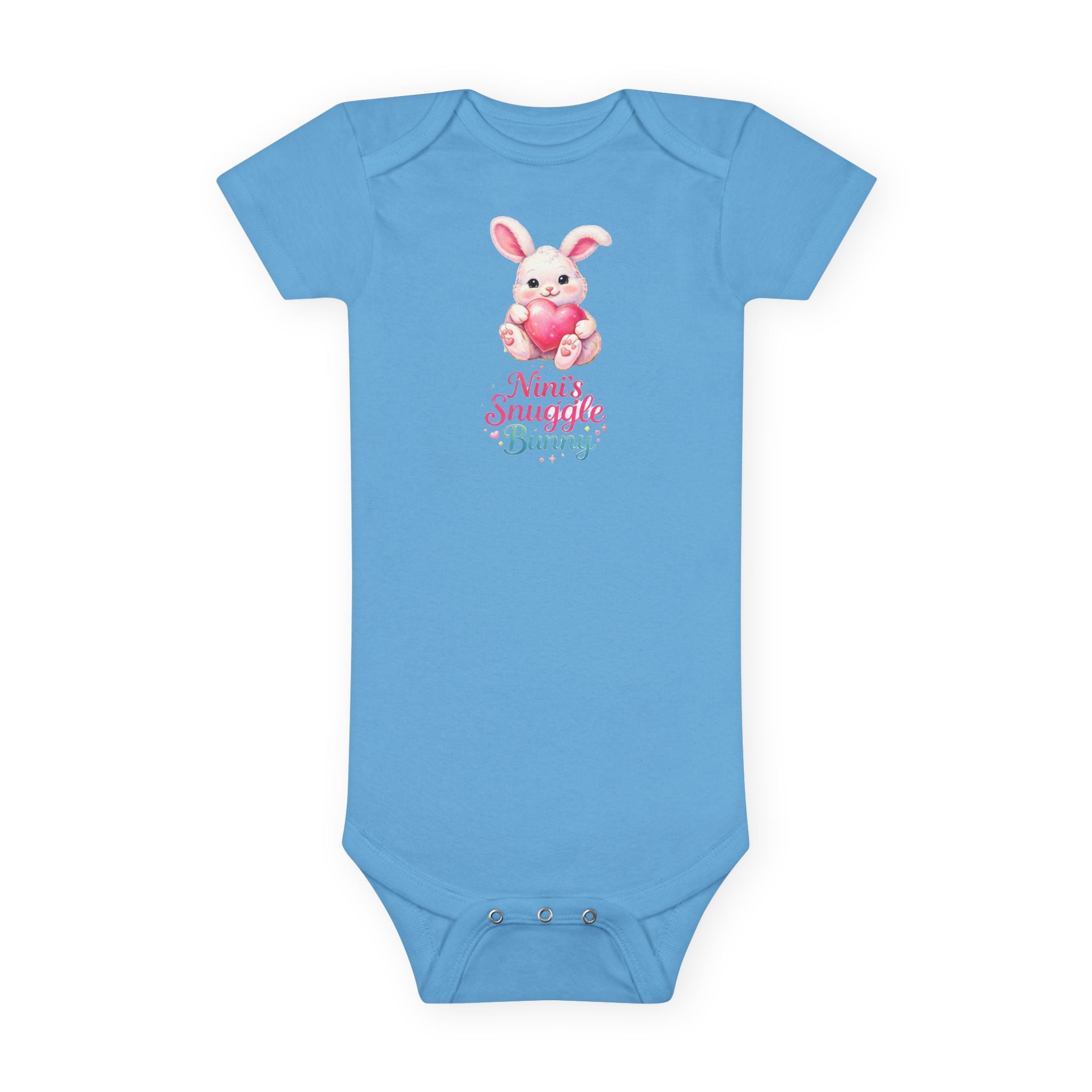 Nini's Snuggle Bunny baby onesie | Cute pastel bunny illustration/Valentine