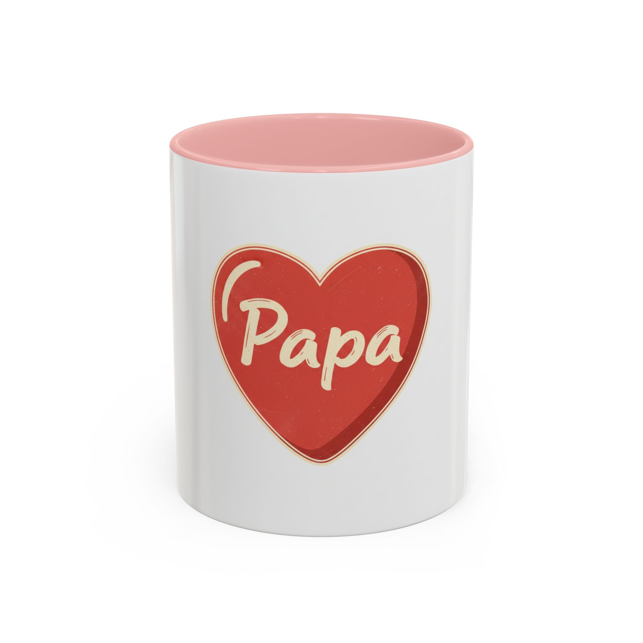 Papa Heart Accent Coffee Mug — Father’s Day Gift, 11/15oz