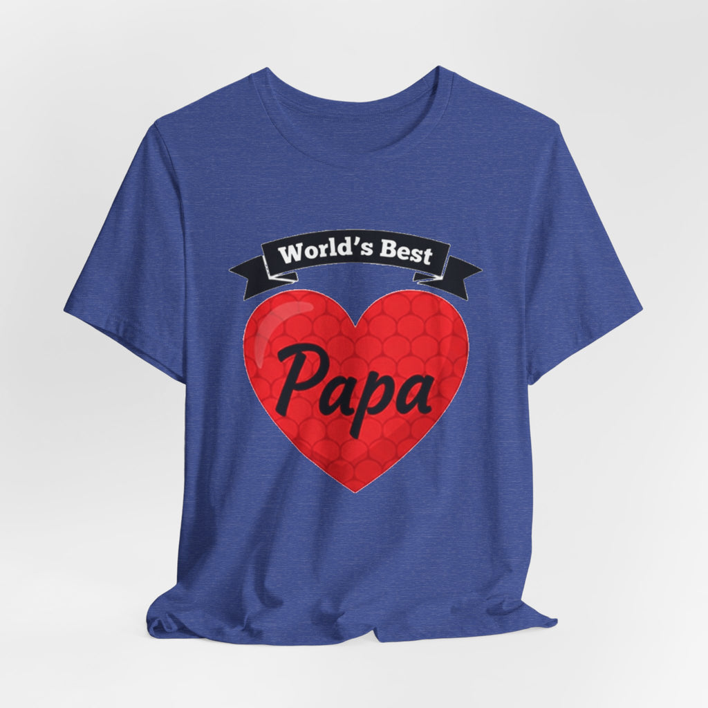 World's Best Papa Heart T-Shirt — Father's Day Gift Tee