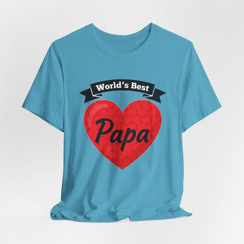World's Best Papa Heart T-Shirt — Father's Day Gift Tee