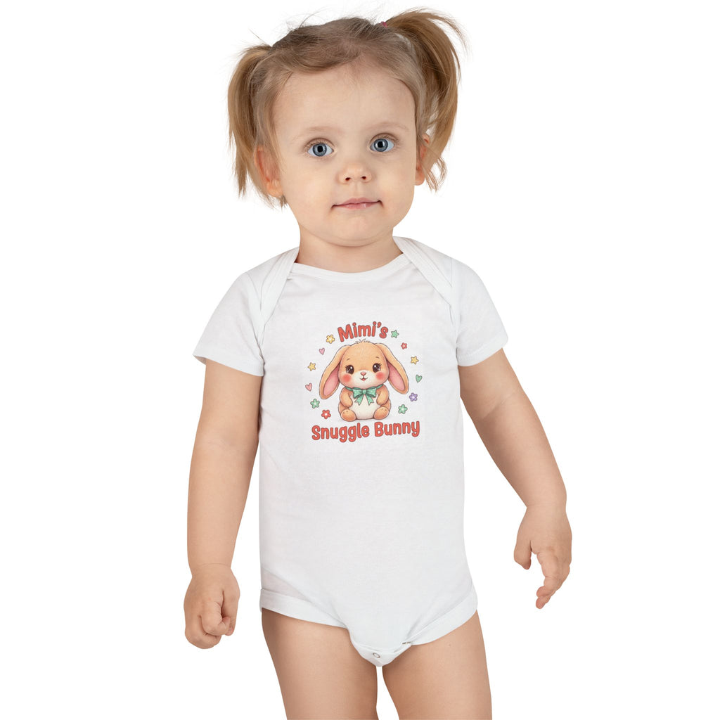 Mimi's Snuggle Bunny Baby Onesie, Cute Bunny Illustration | Mimi's Snuggle Bunny