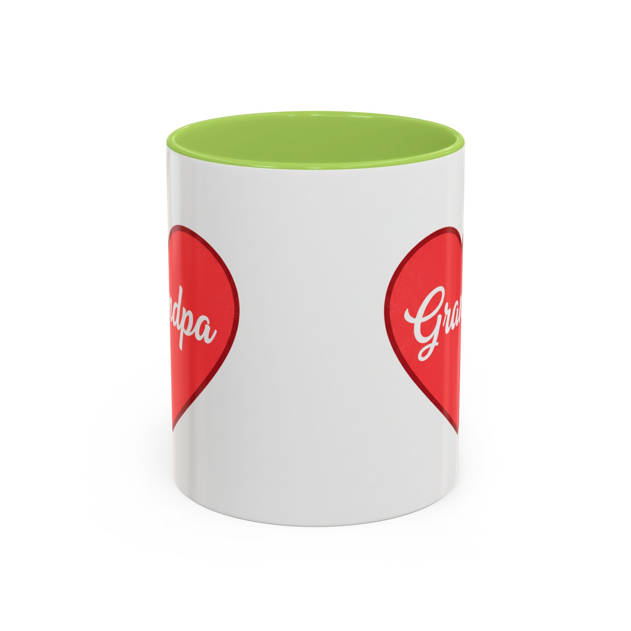 Grandpa Heart Accent Coffee Mug — 11/15oz Gift for Grandfather, Father’s Day & Birthday