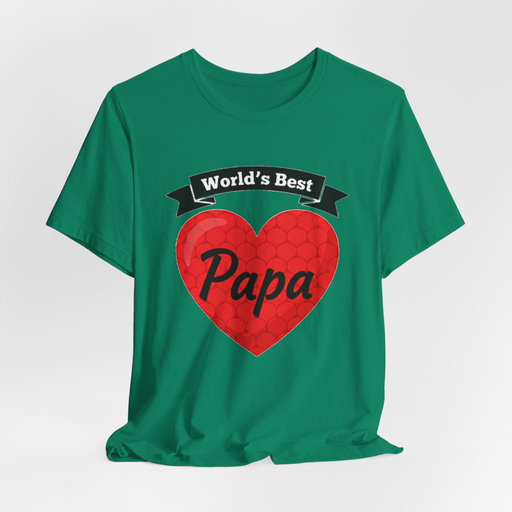 World's Best Papa Heart T-Shirt — Father's Day Gift Tee