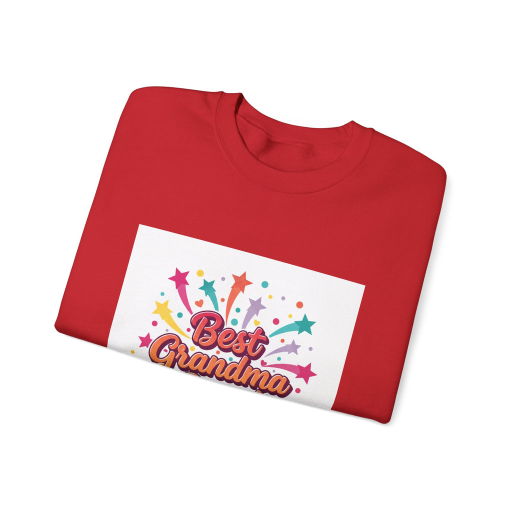 Best Grandma Ever Crewneck Sweatshirt | Retro Stars Grandma Shirt