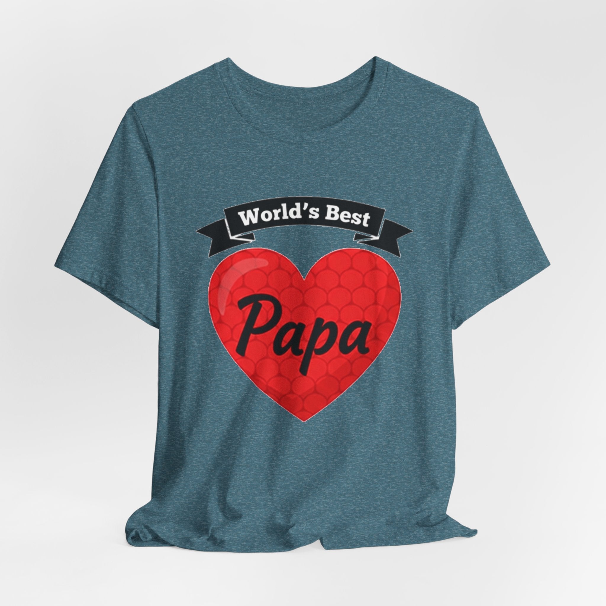 World's Best Papa Heart T-Shirt — Father's Day Gift Tee