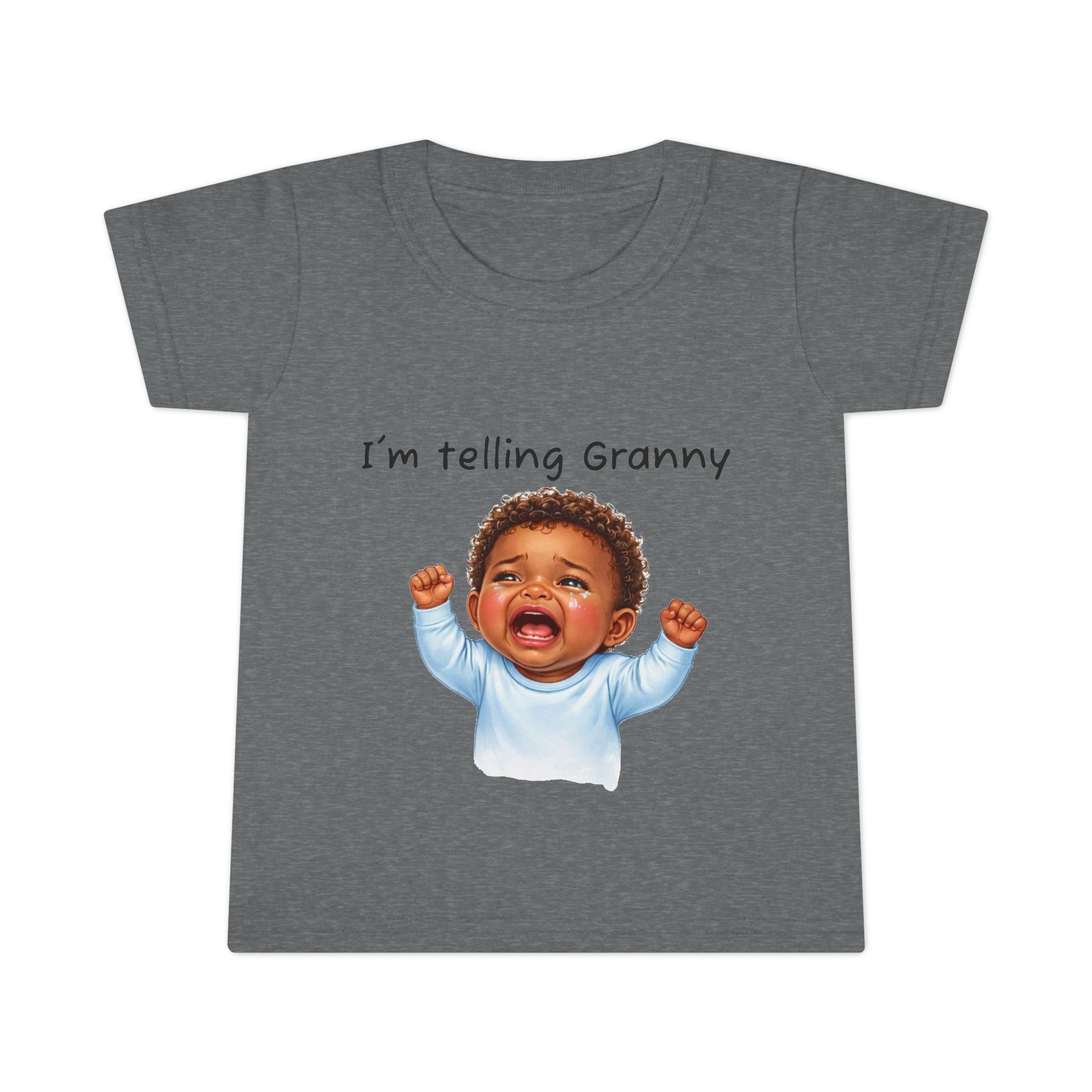 Toddler T-Shirt — Happy Baby Crying Face Graphic Tee (Cute Infant Emotion Shirt)