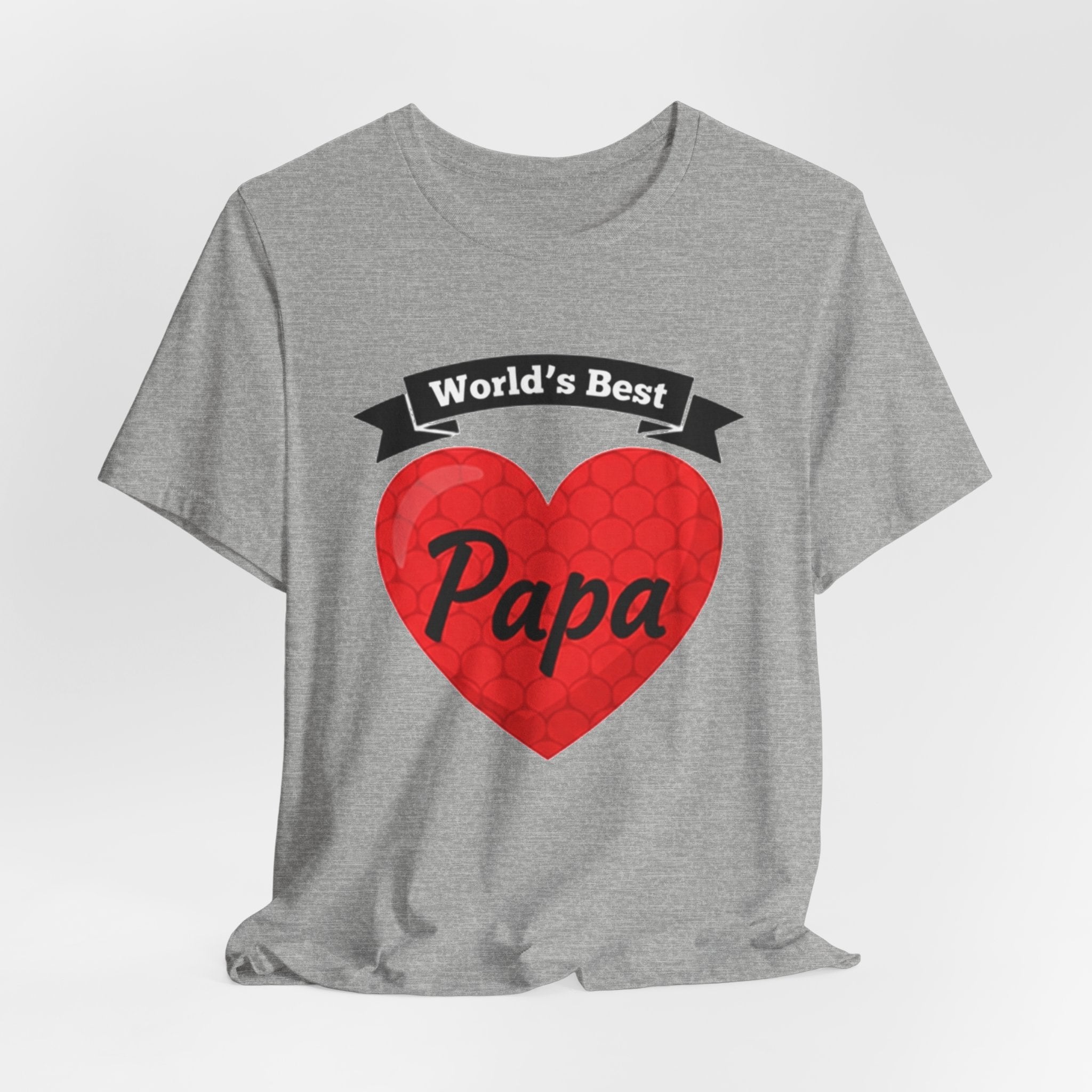 World's Best Papa Heart T-Shirt — Father's Day Gift Tee