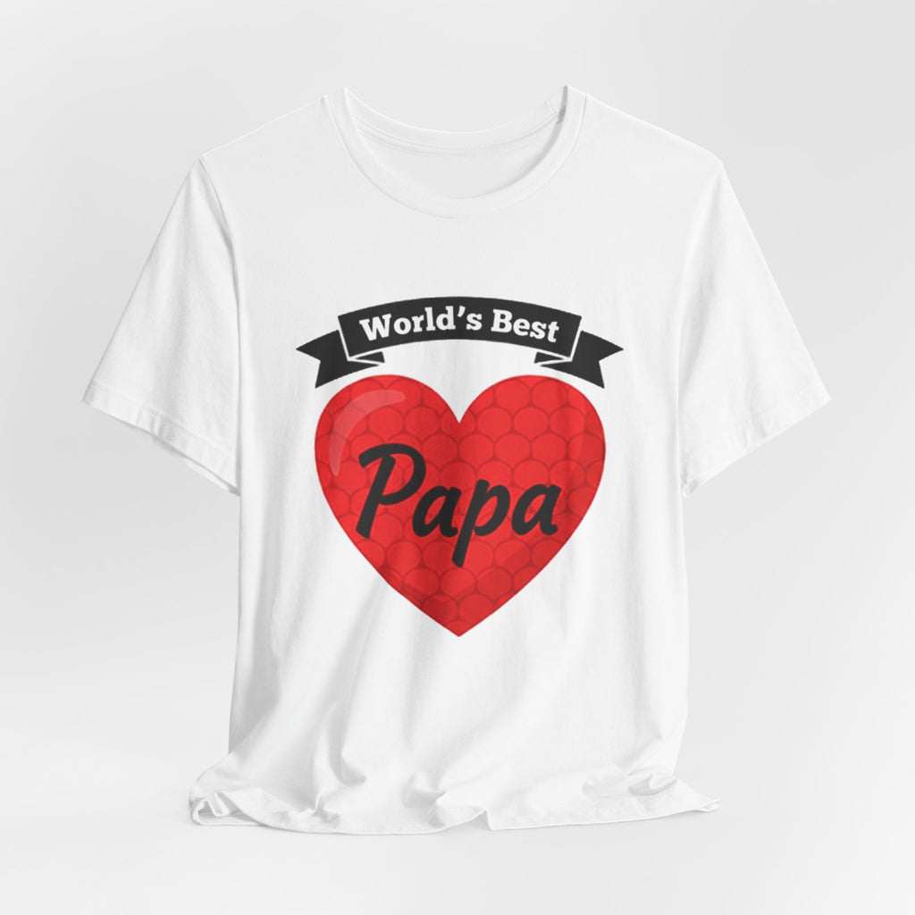 World's Best Papa Heart T-Shirt — Father's Day Gift Tee