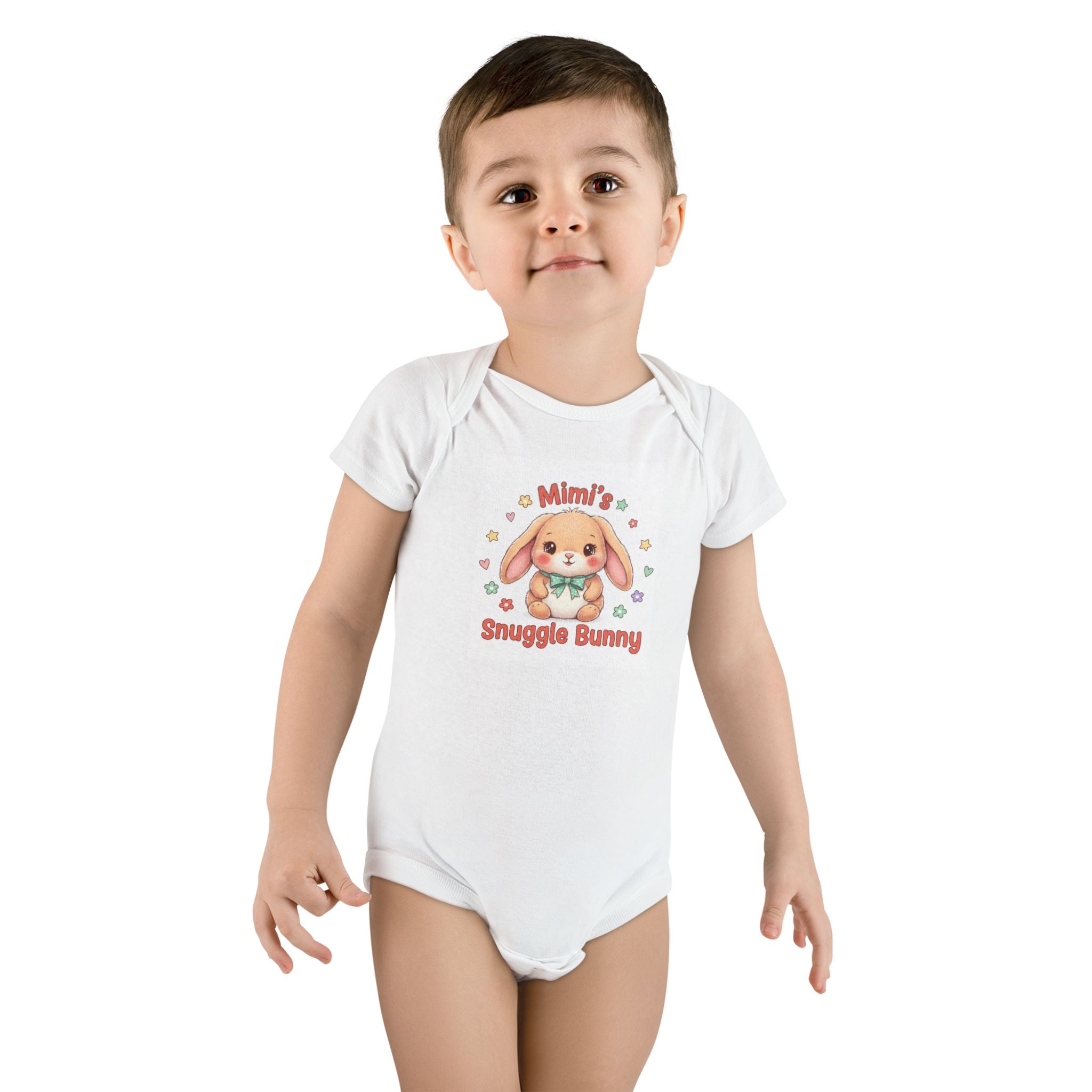 Mimi's Snuggle Bunny Baby Onesie, Cute Bunny Illustration | Mimi's Snuggle Bunny