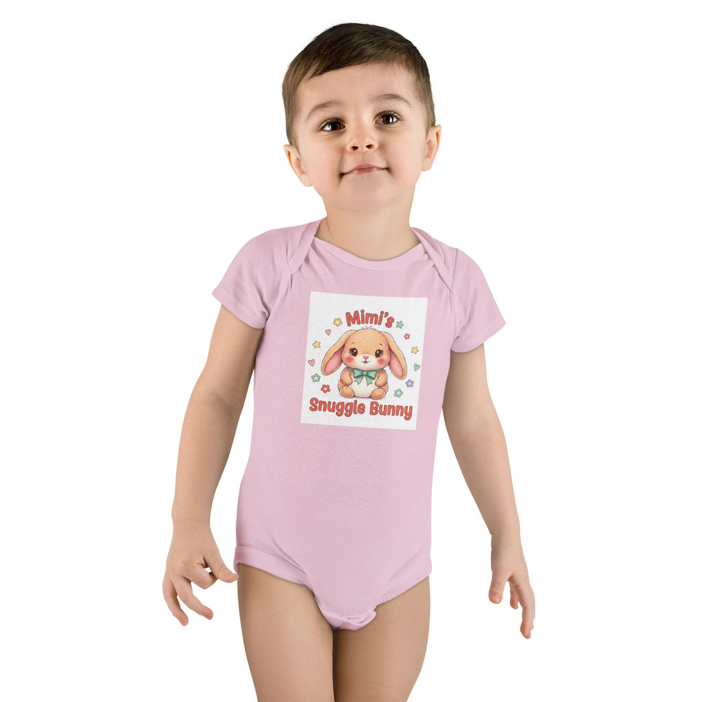 Mimi's Snuggle Bunny Baby Onesie, Cute Bunny Illustration | Mimi's Snuggle Bunny