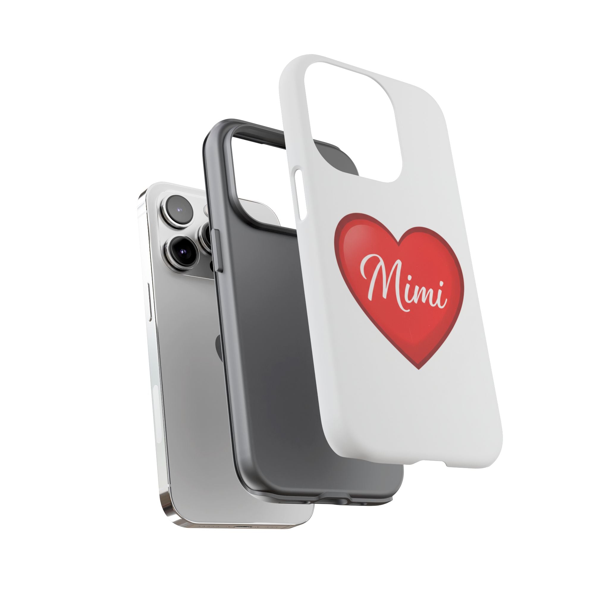 Mimi Heart Phone Case — Personalized Protective Phone Cover for Grandma, Mom & Loved Ones