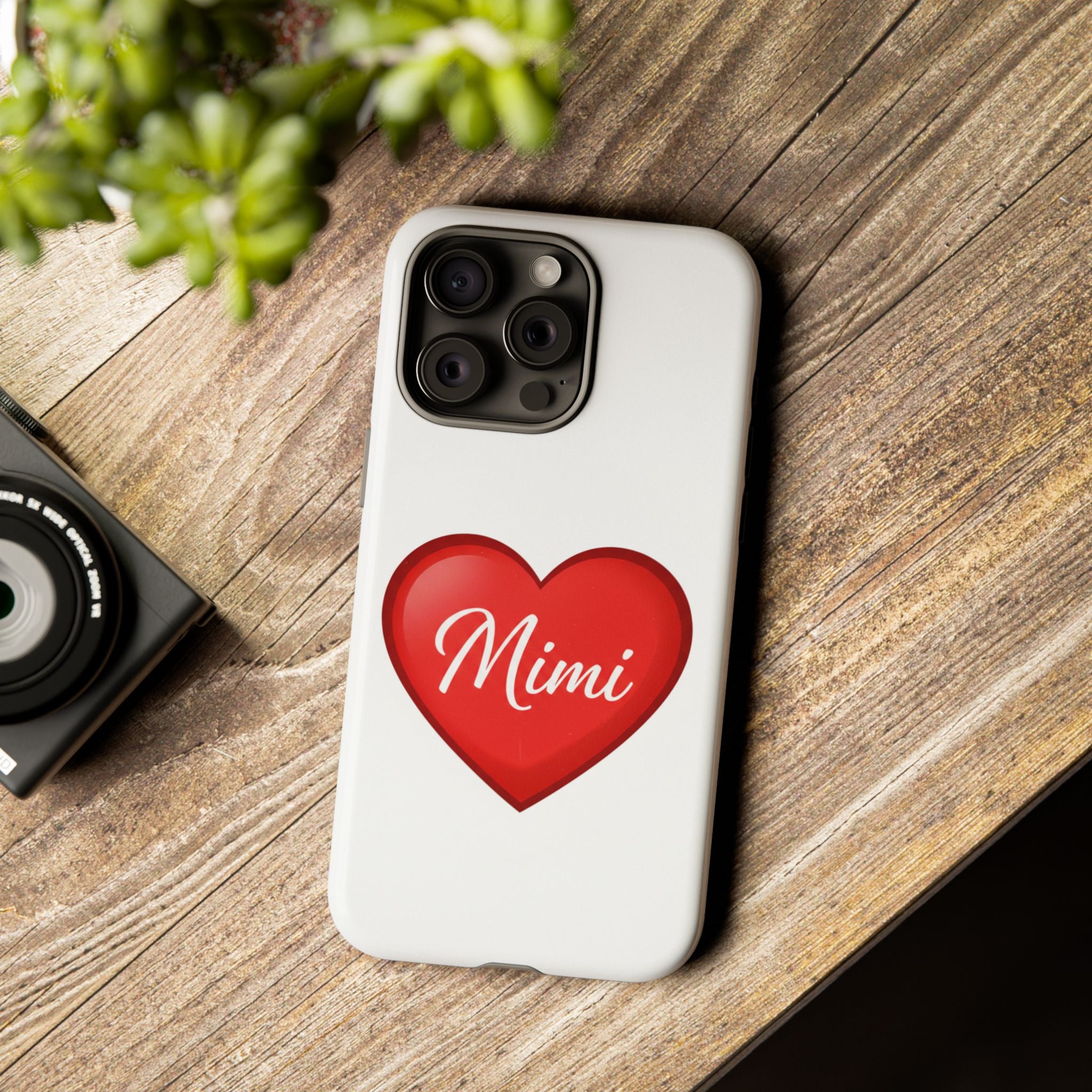 Mimi Heart Phone Case — Personalized Protective Phone Cover for Grandma, Mom & Loved Ones