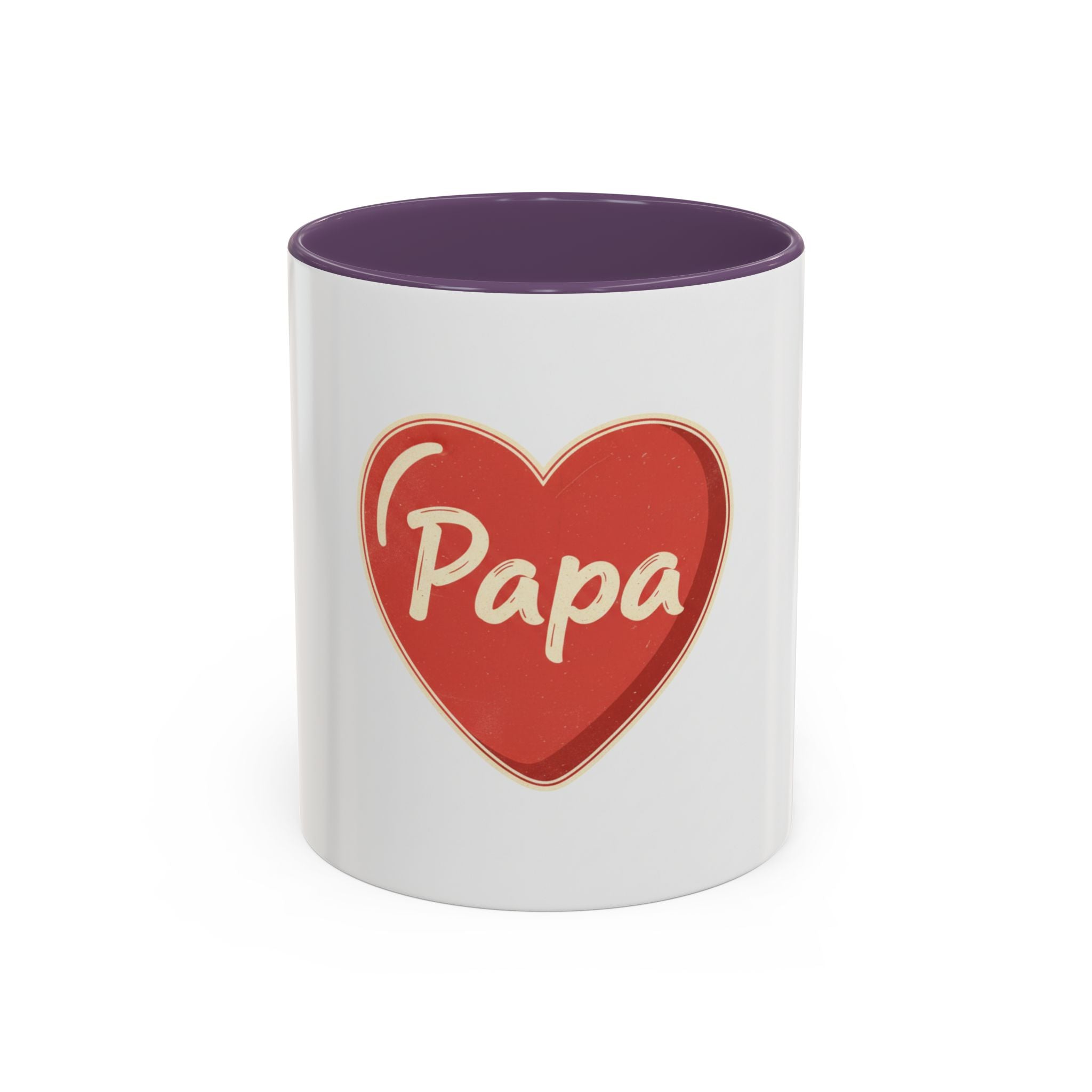 Papa Heart Accent Coffee Mug — Father’s Day Gift, 11/15oz