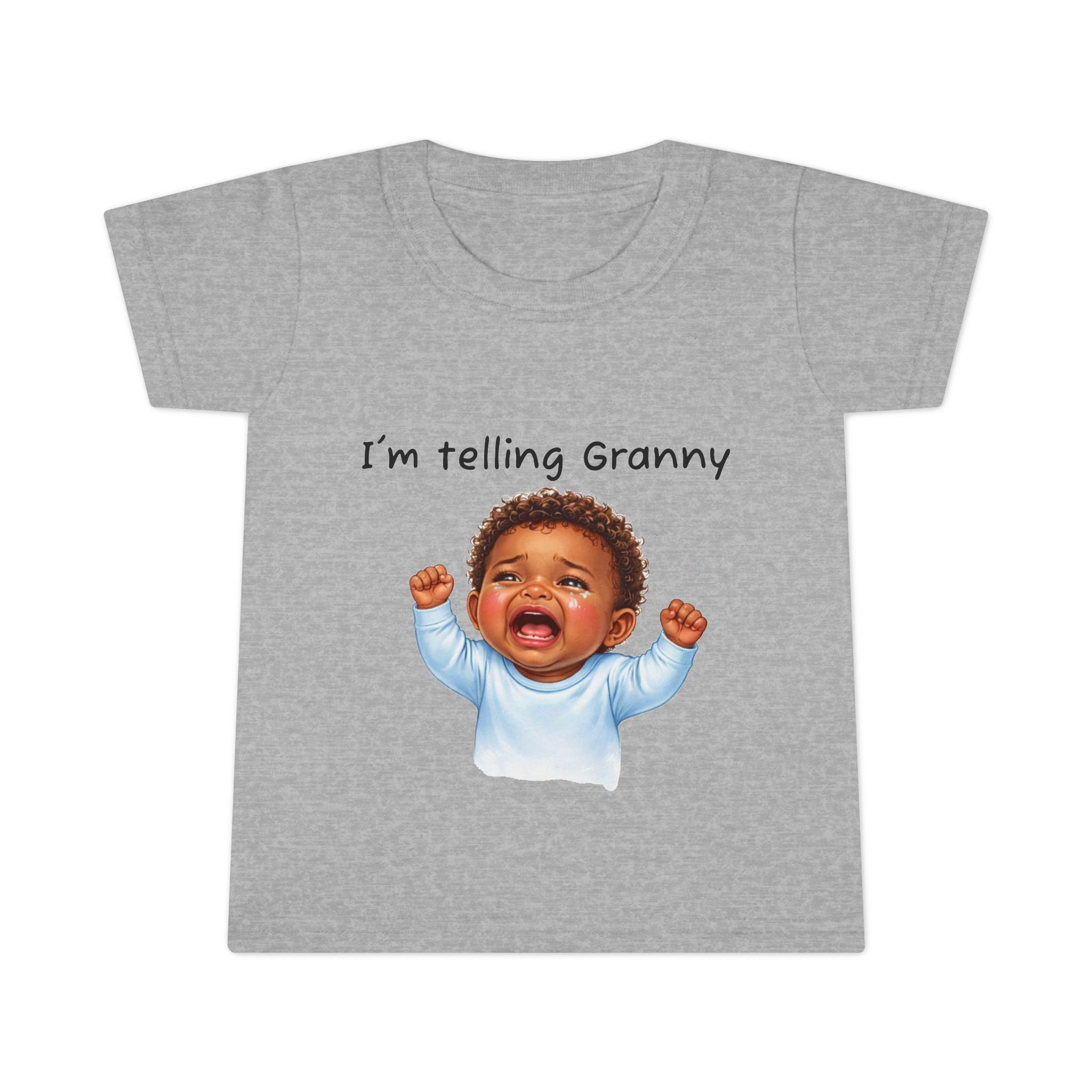 Toddler T-Shirt — Happy Baby Crying Face Graphic Tee (Cute Infant Emotion Shirt)