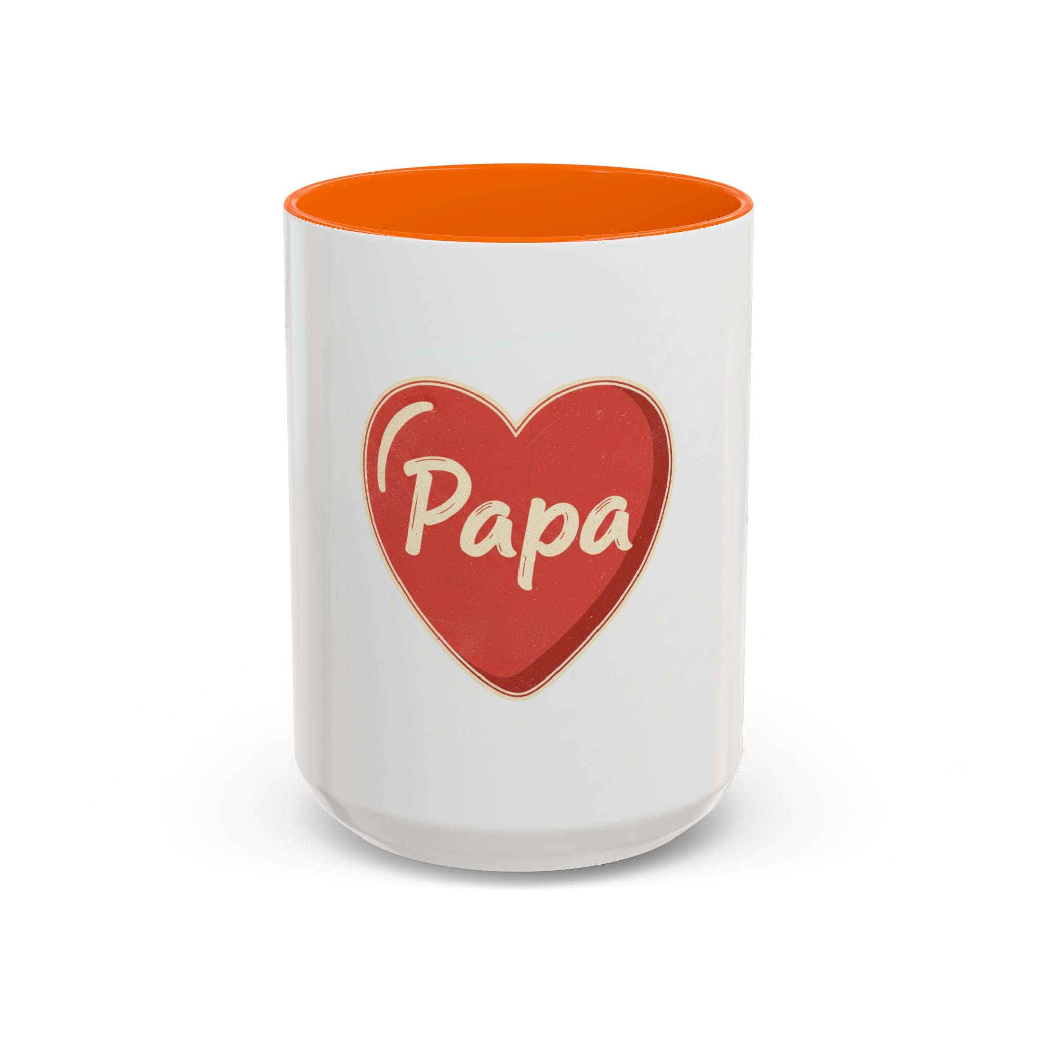Papa Heart Accent Coffee Mug — Father’s Day Gift, 11/15oz