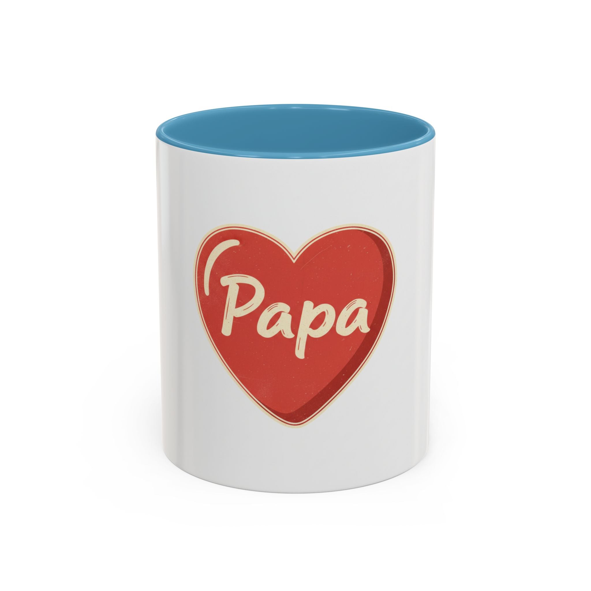 Papa Heart Accent Coffee Mug — Father’s Day Gift, 11/15oz