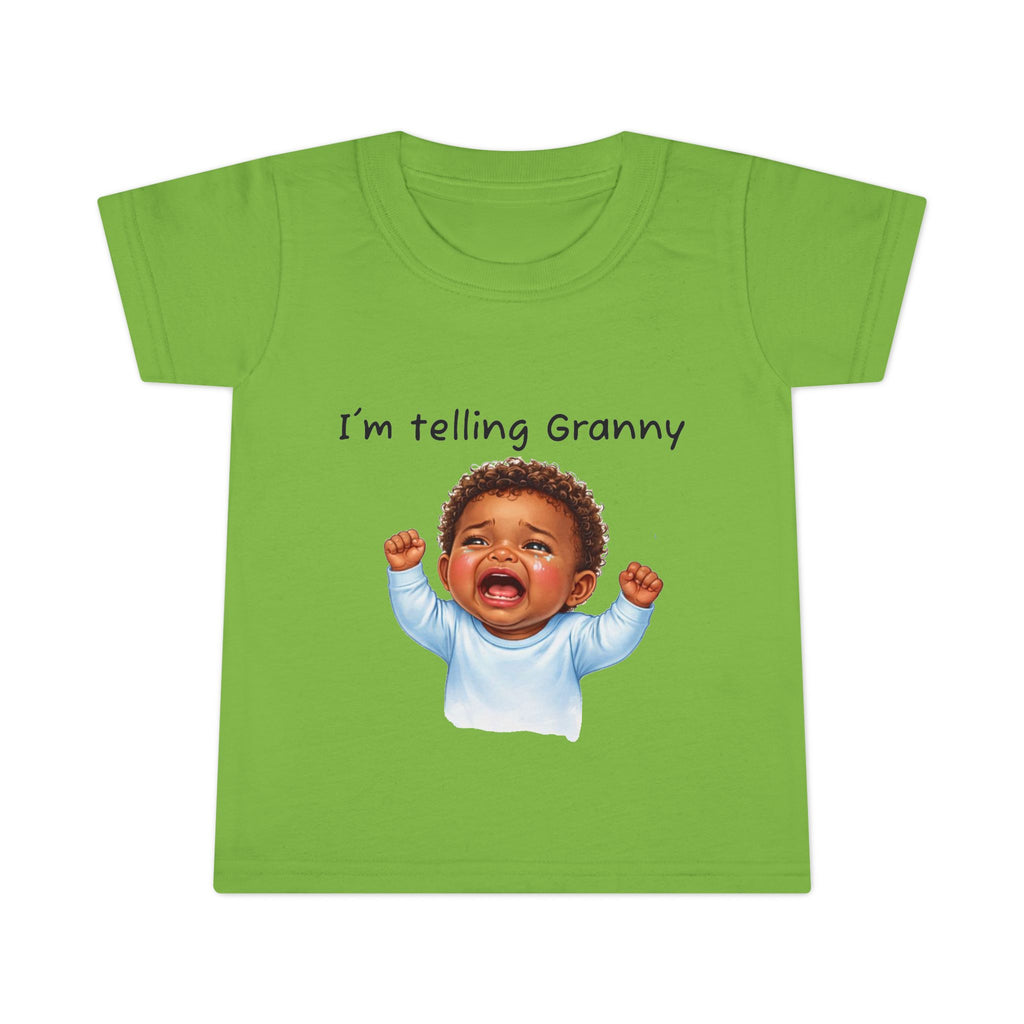Toddler T-Shirt — Happy Baby Crying Face Graphic Tee (Cute Infant Emotion Shirt)