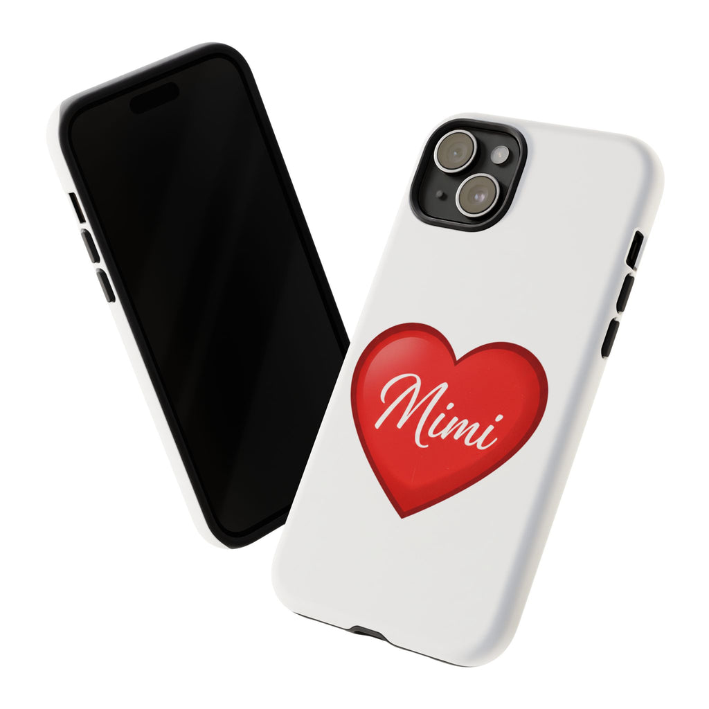 Mimi Heart Phone Case — Personalized Protective Phone Cover for Grandma, Mom & Loved Ones