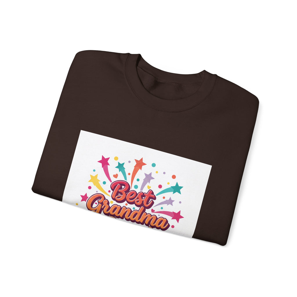 Best Grandma Ever Crewneck Sweatshirt | Retro Stars Grandma Shirt