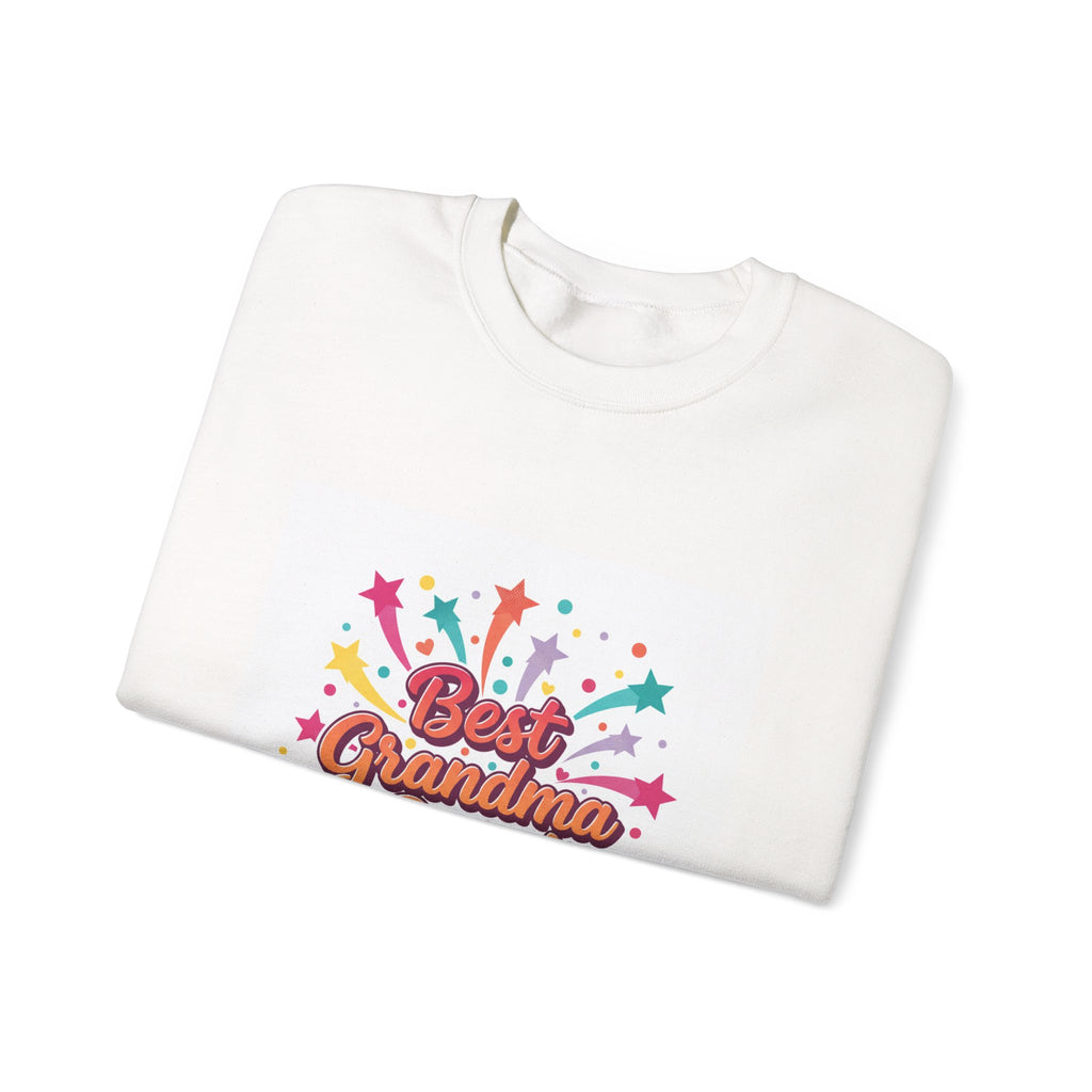 Best Grandma Ever Crewneck Sweatshirt | Retro Stars Grandma Shirt