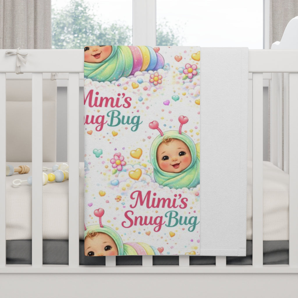 Mimi's Snug Bug Baby Blanket — Soft Fleece Keepsake for Newborns & Grandmothers
