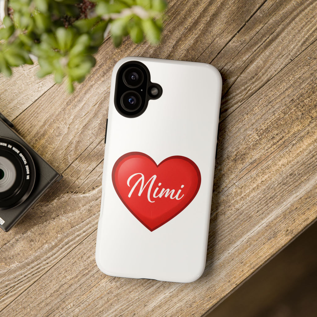 Mimi Heart Phone Case — Personalized Protective Phone Cover for Grandma, Mom & Loved Ones