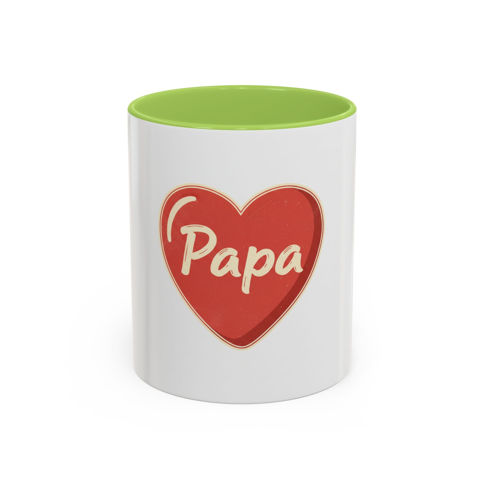 Papa Heart Accent Coffee Mug — Father’s Day Gift, 11/15oz