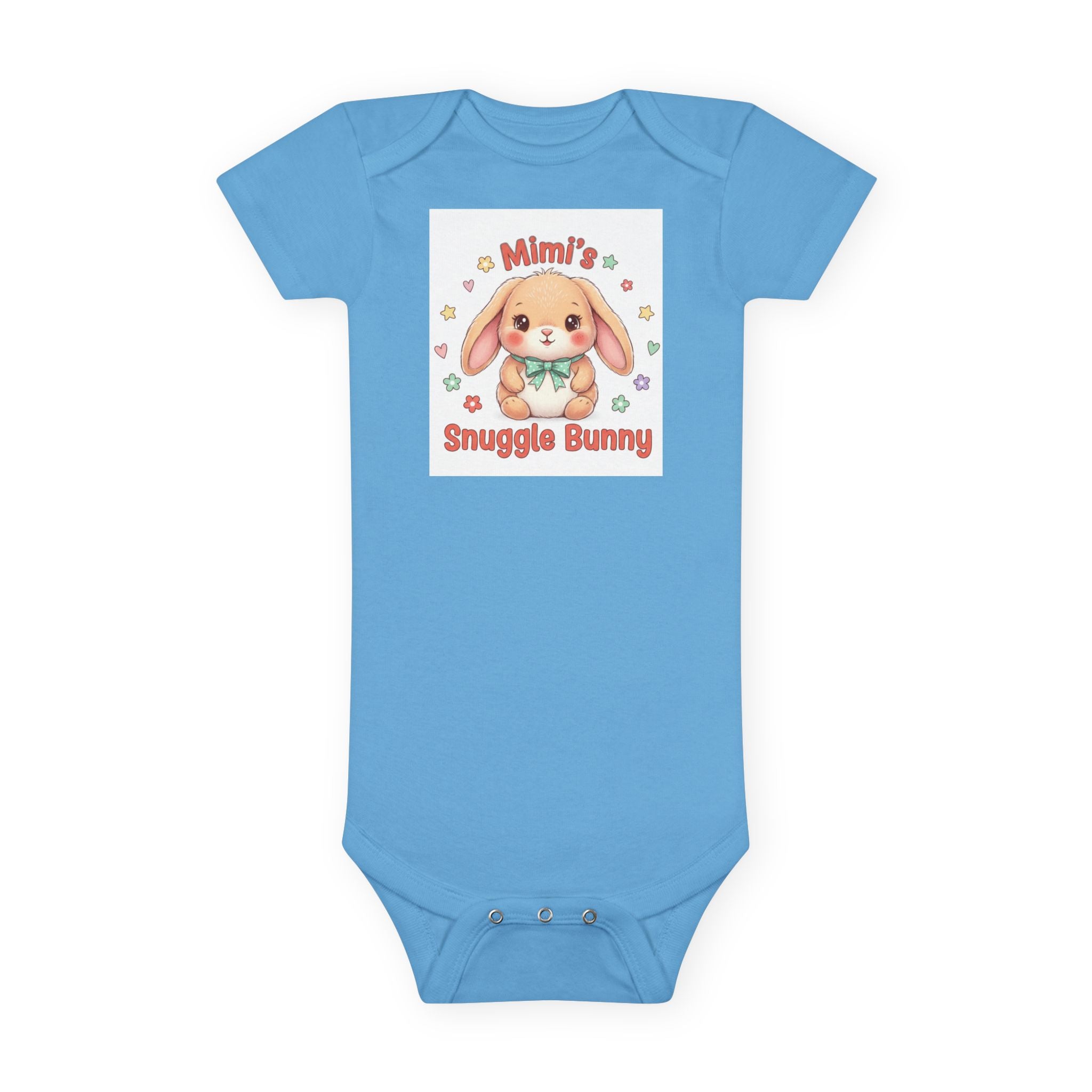Mimi's Snuggle Bunny Baby Onesie, Cute Bunny Illustration | Mimi's Snuggle Bunny