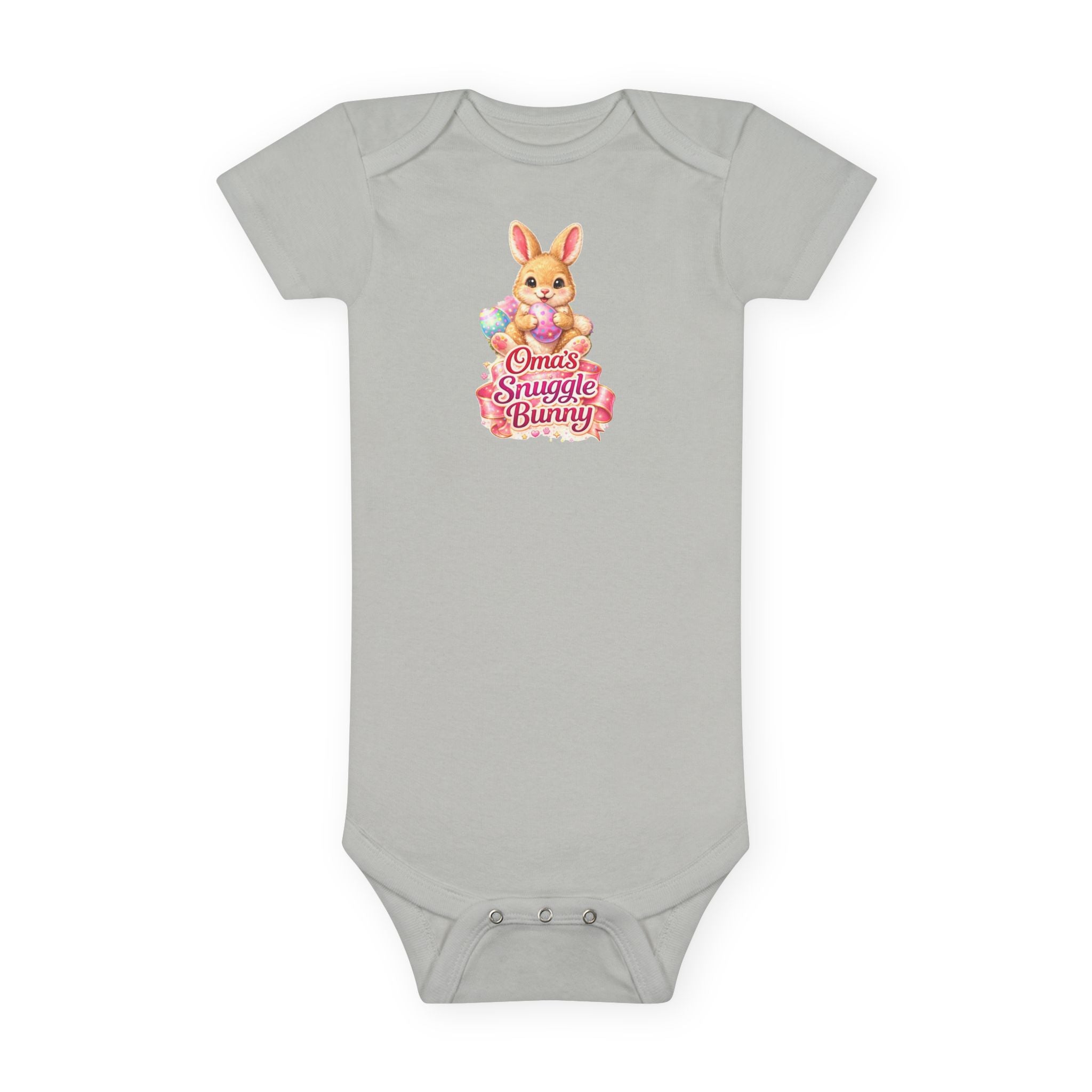 Oma's Snuggle Bunny Baby Onesie, Cute Bunny Floral Infant Bodysuit