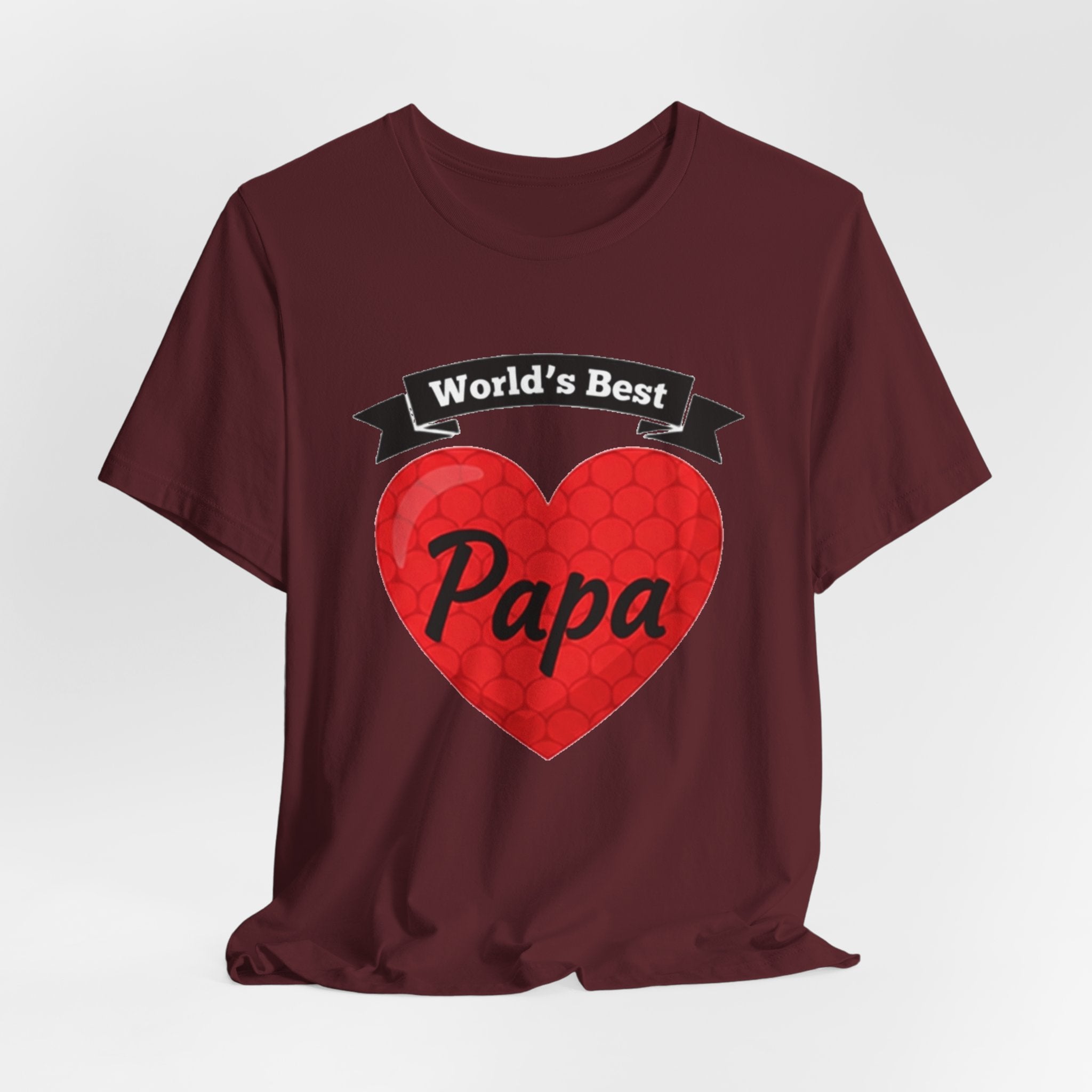 World's Best Papa Heart T-Shirt — Father's Day Gift Tee