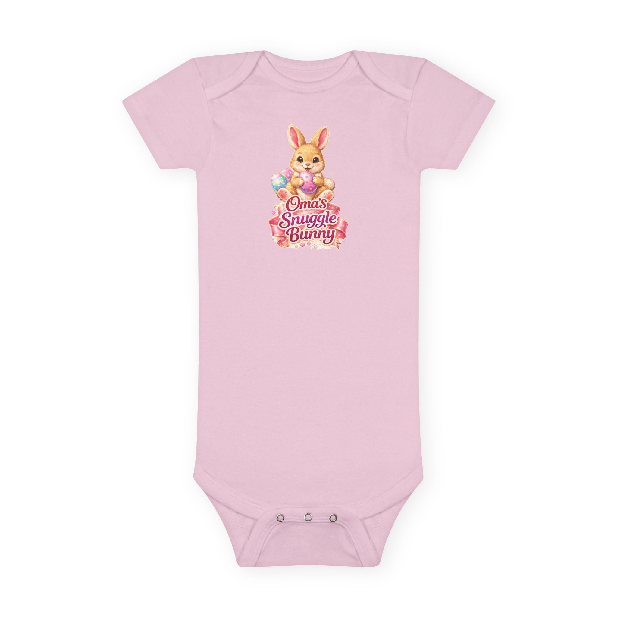 Oma's Snuggle Bunny Baby Onesie, Cute Bunny Floral Infant Bodysuit