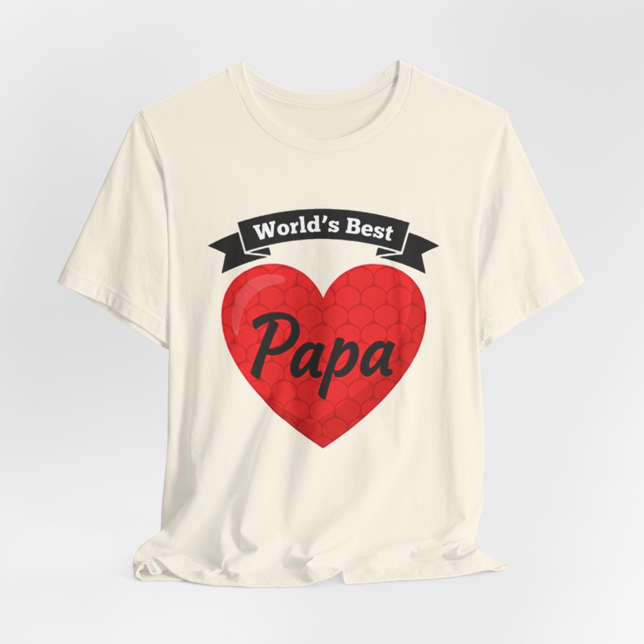 World's Best Papa Heart T-Shirt — Father's Day Gift Tee