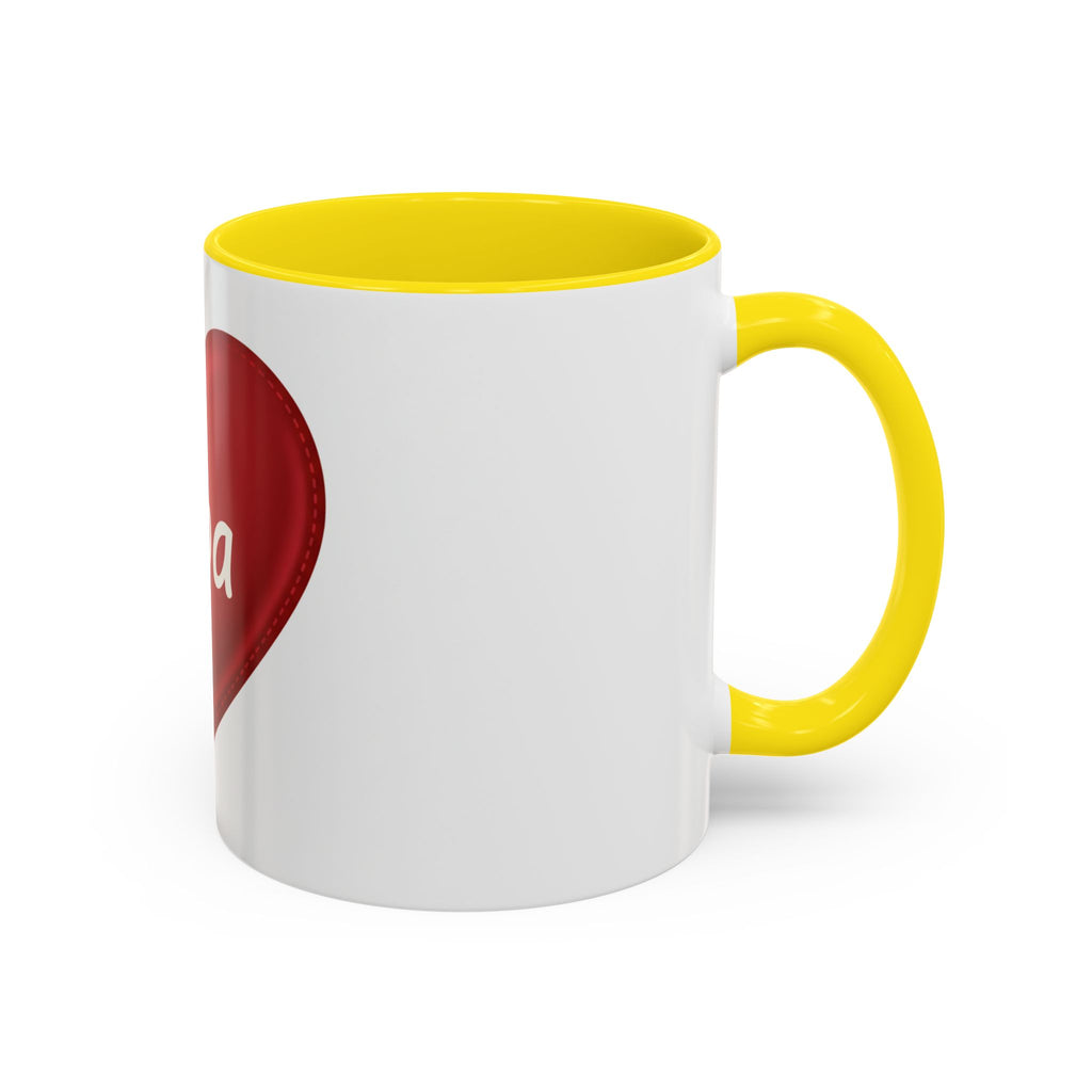 Opa Heart Coffee Mug – Accent Ceramic Mug for Grandpa, Father’s Day & Grandparent Gifts