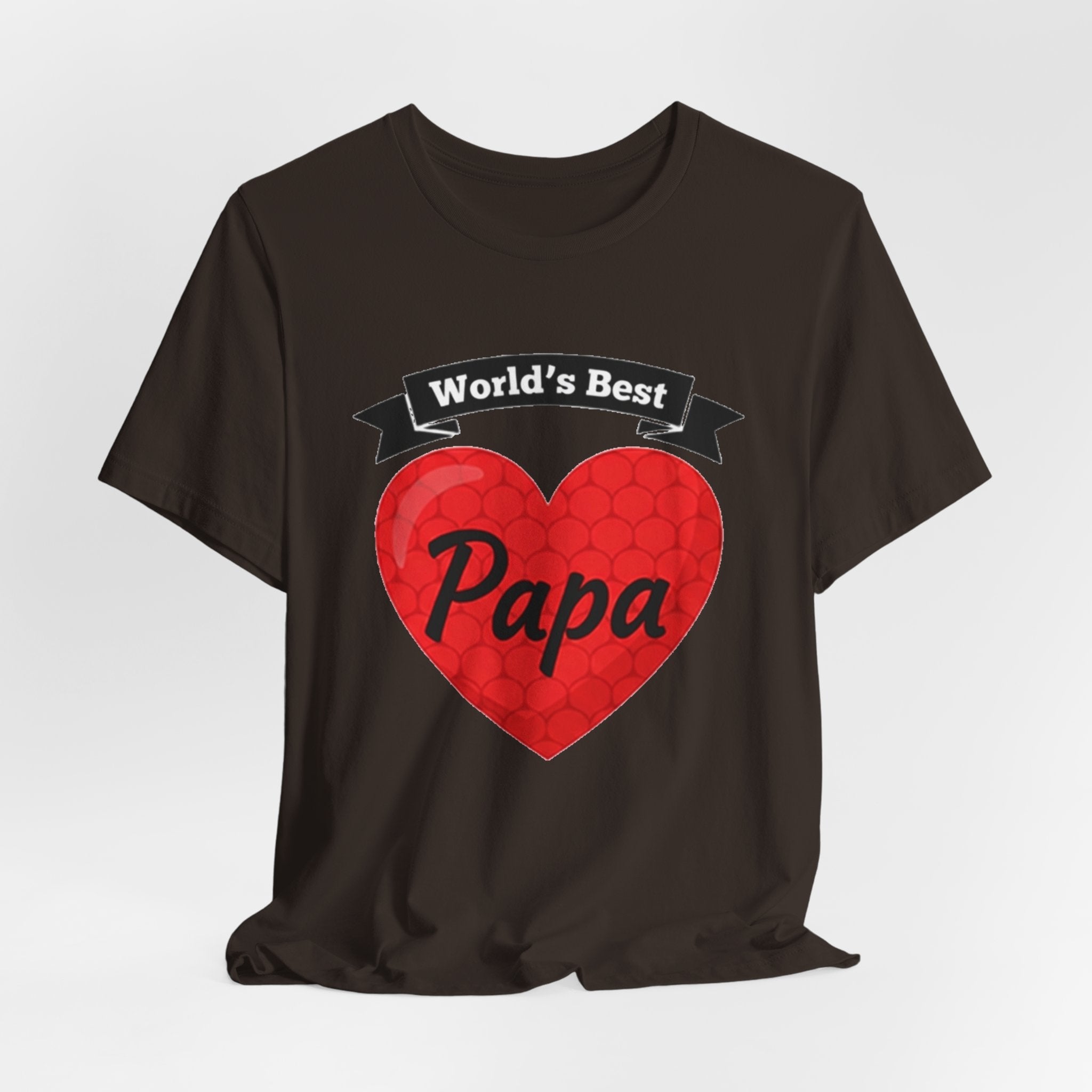 World's Best Papa Heart T-Shirt — Father's Day Gift Tee