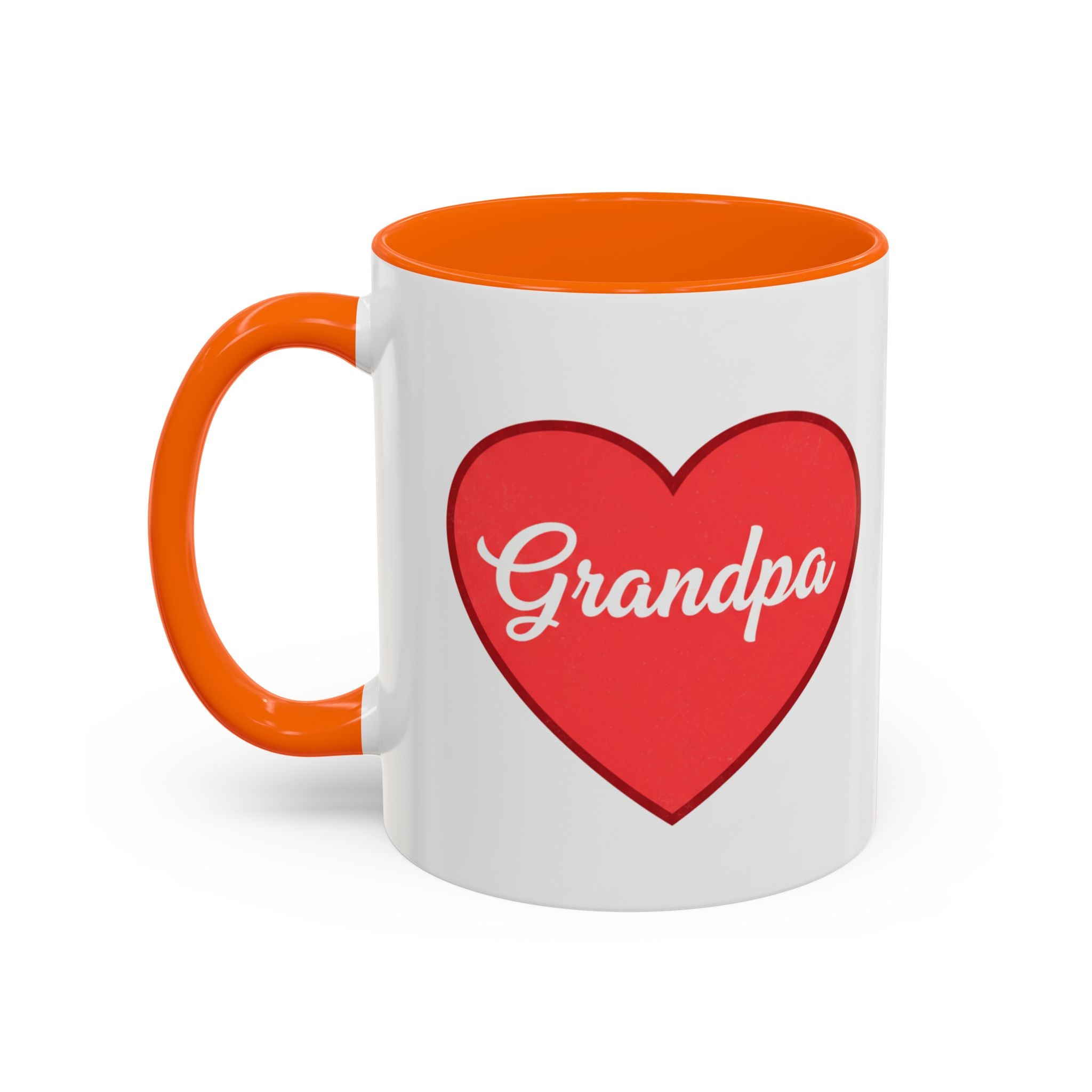 Grandpa Heart Accent Coffee Mug — 11/15oz Gift for Grandfather, Father’s Day & Birthday