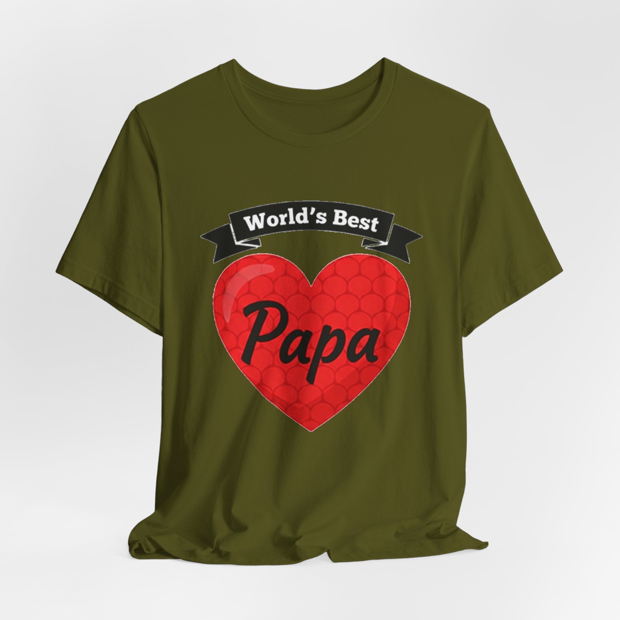 World's Best Papa Heart T-Shirt — Father's Day Gift Tee
