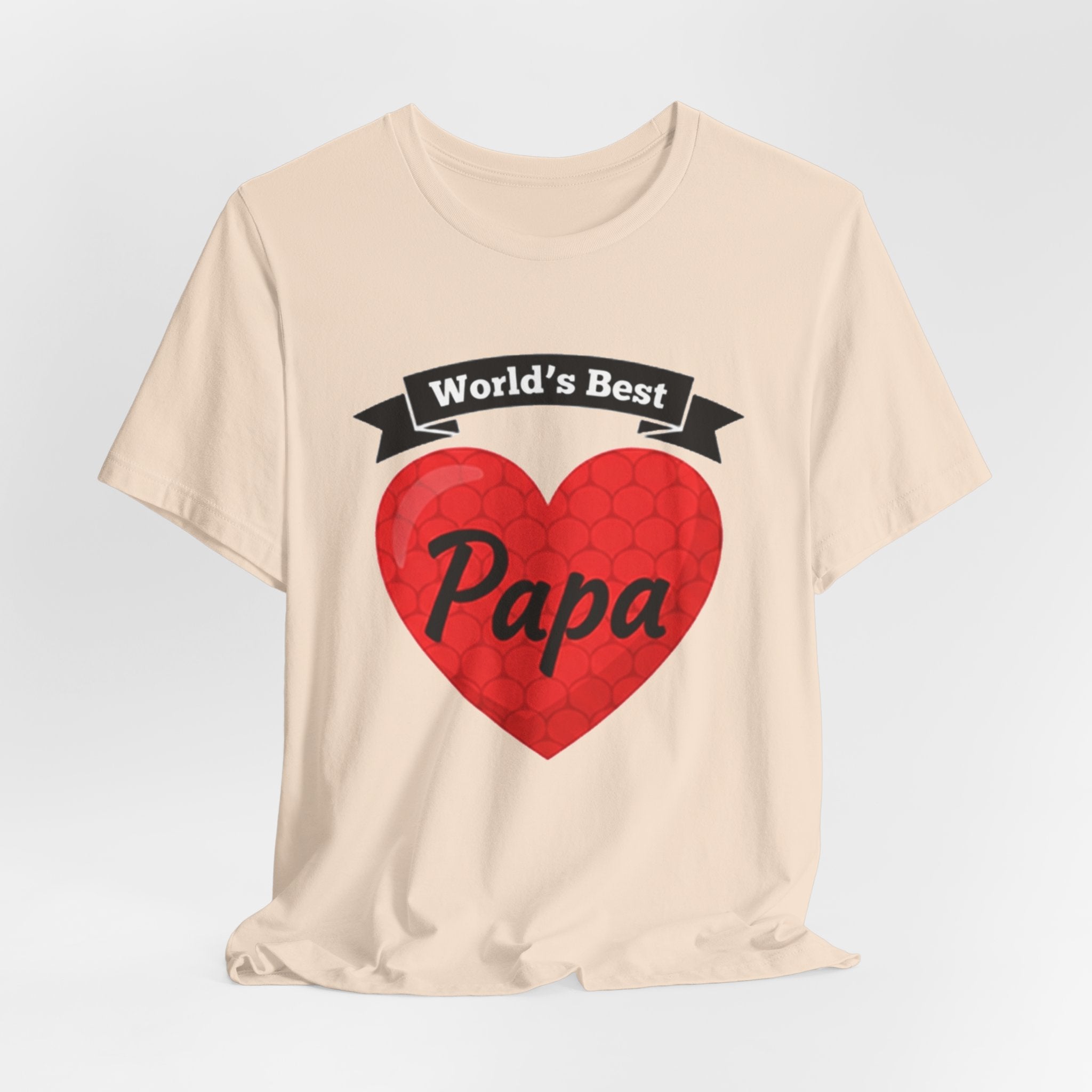 World's Best Papa Heart T-Shirt — Father's Day Gift Tee