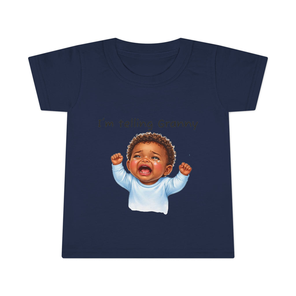Toddler T-Shirt — Happy Baby Crying Face Graphic Tee (Cute Infant Emotion Shirt)
