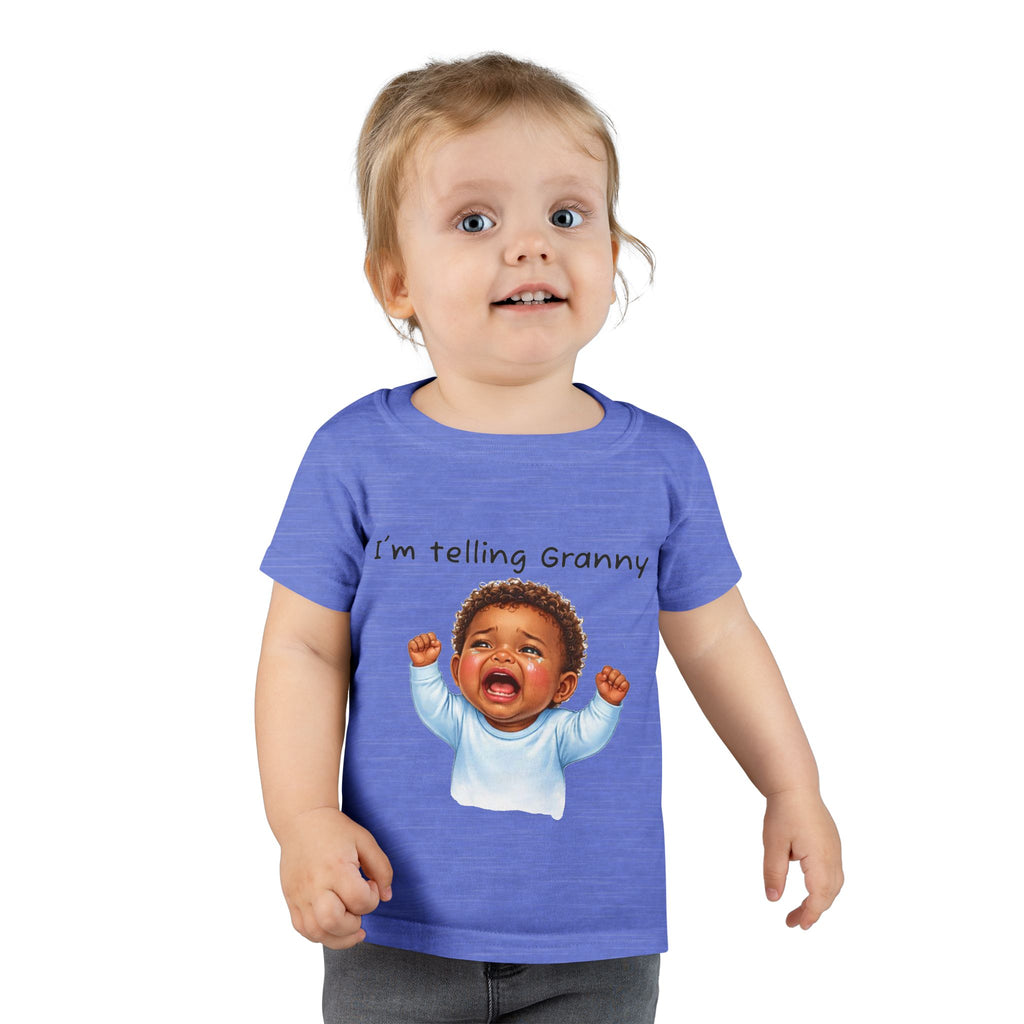Toddler T-Shirt — Happy Baby Crying Face Graphic Tee (Cute Infant Emotion Shirt)