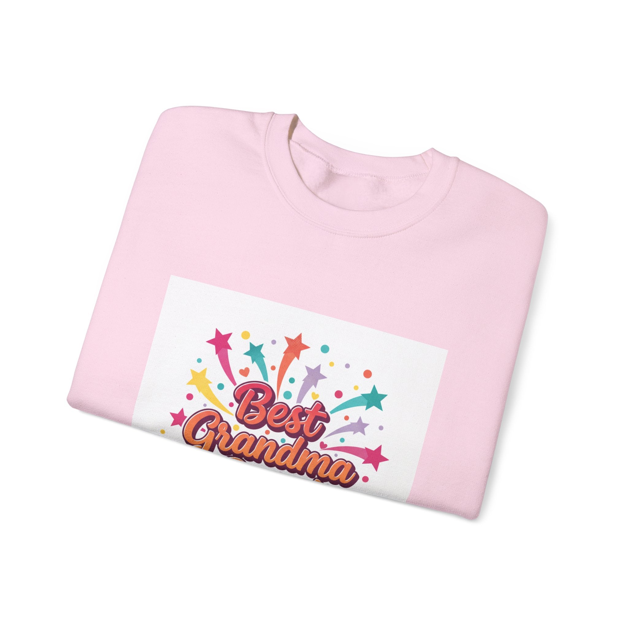 Best Grandma Ever Crewneck Sweatshirt | Retro Stars Grandma Shirt