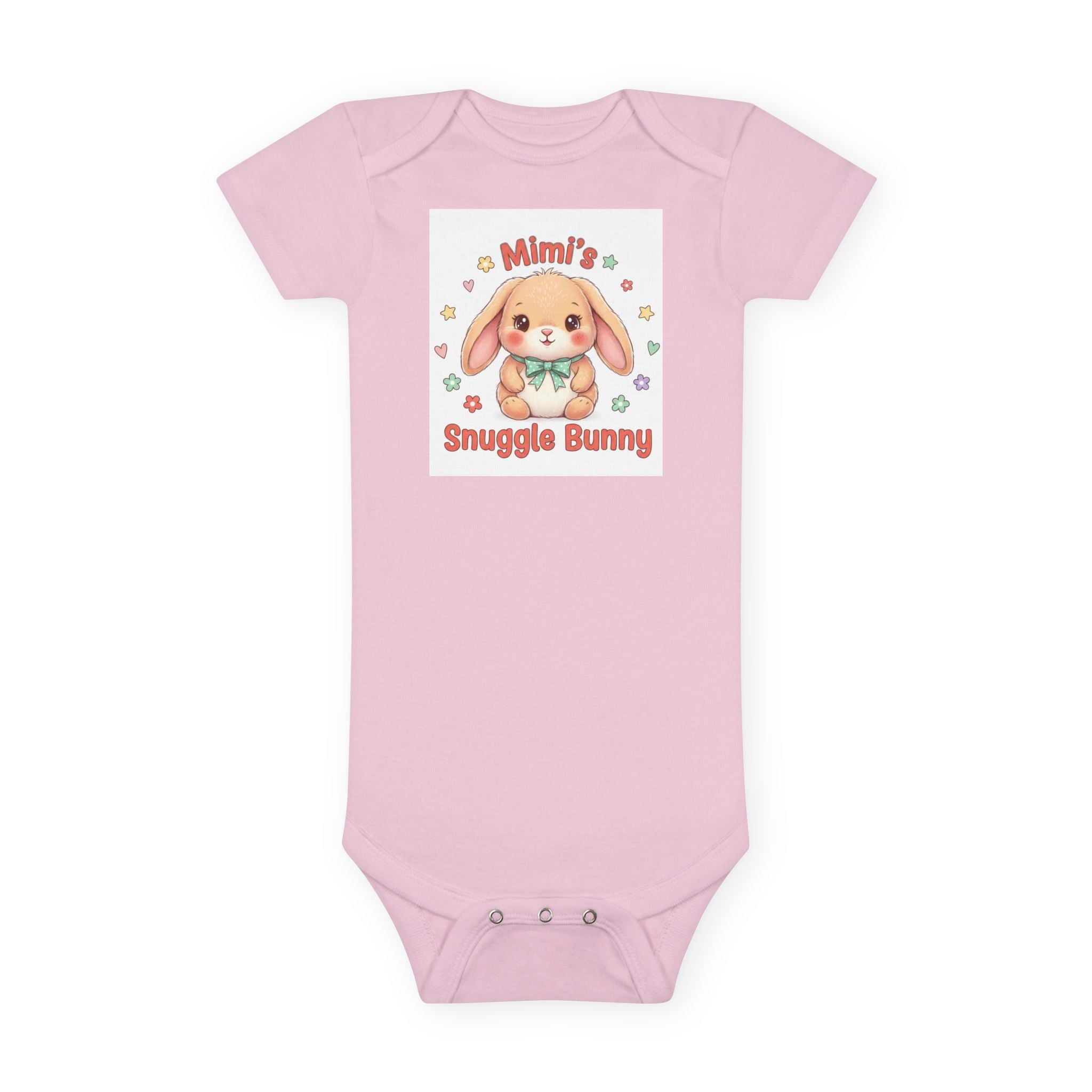Mimi's Snuggle Bunny Baby Onesie, Cute Bunny Illustration | Mimi's Snuggle Bunny